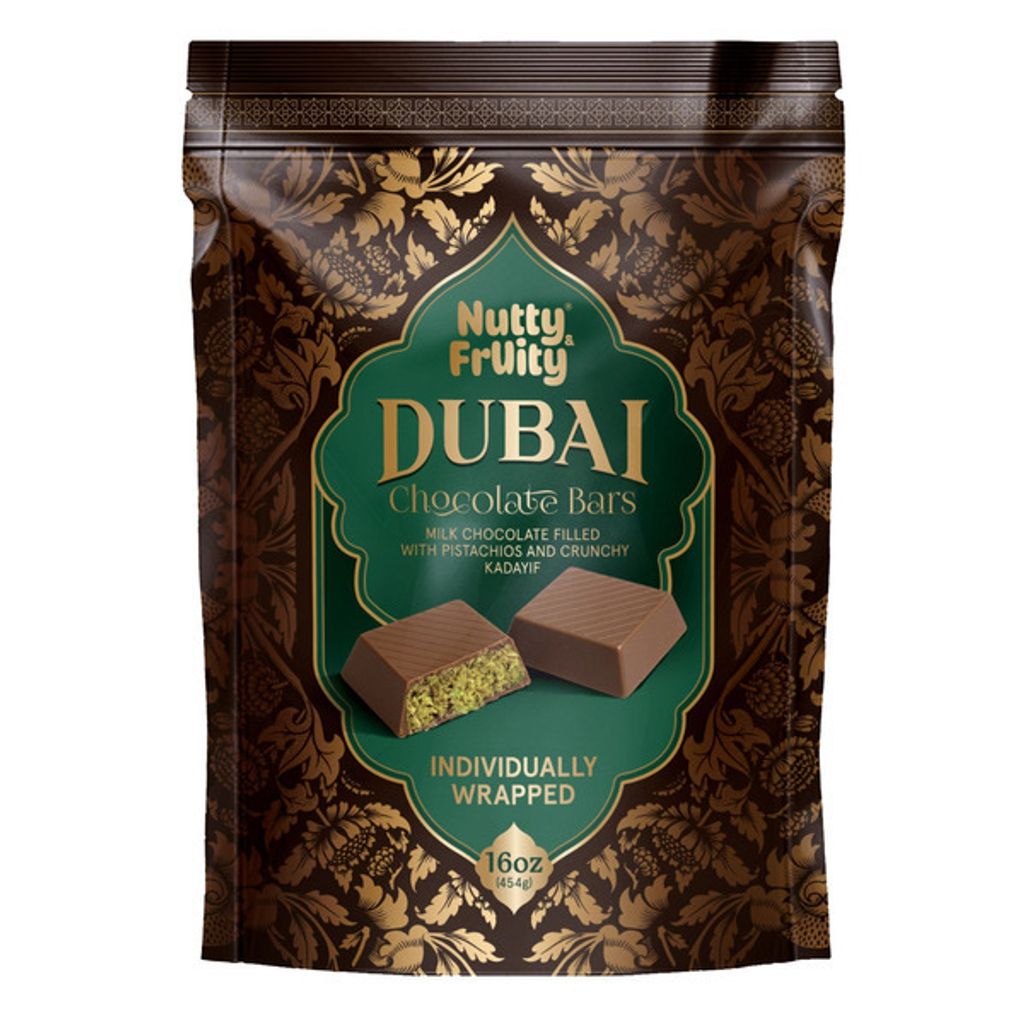 NEW Nutty & Fruity DUBAI CHOCOLATE Individually Wrapped Bars 4