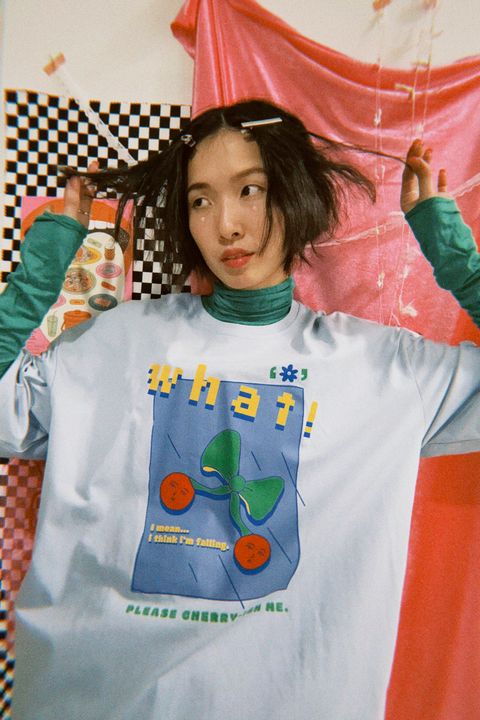 好好 cherry me（寧靜藍）｜寬寬大大Ｔ2.0 - 4