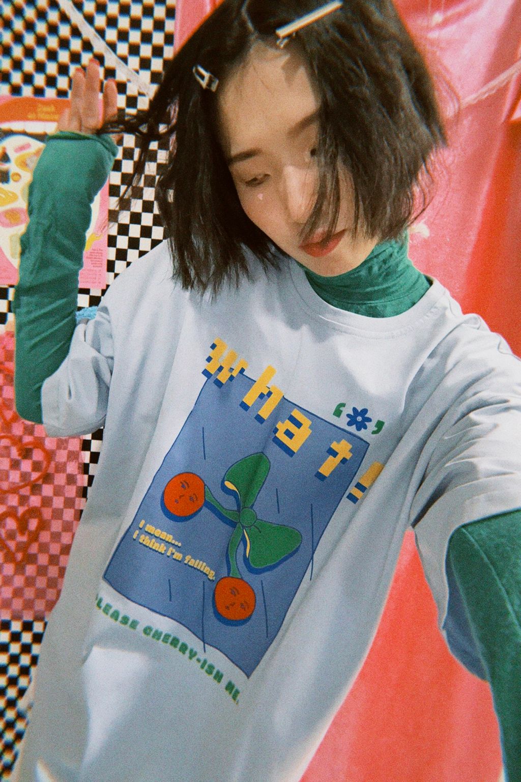 好好 cherry me（寧靜藍）｜寬寬大大Ｔ2.0 - 3