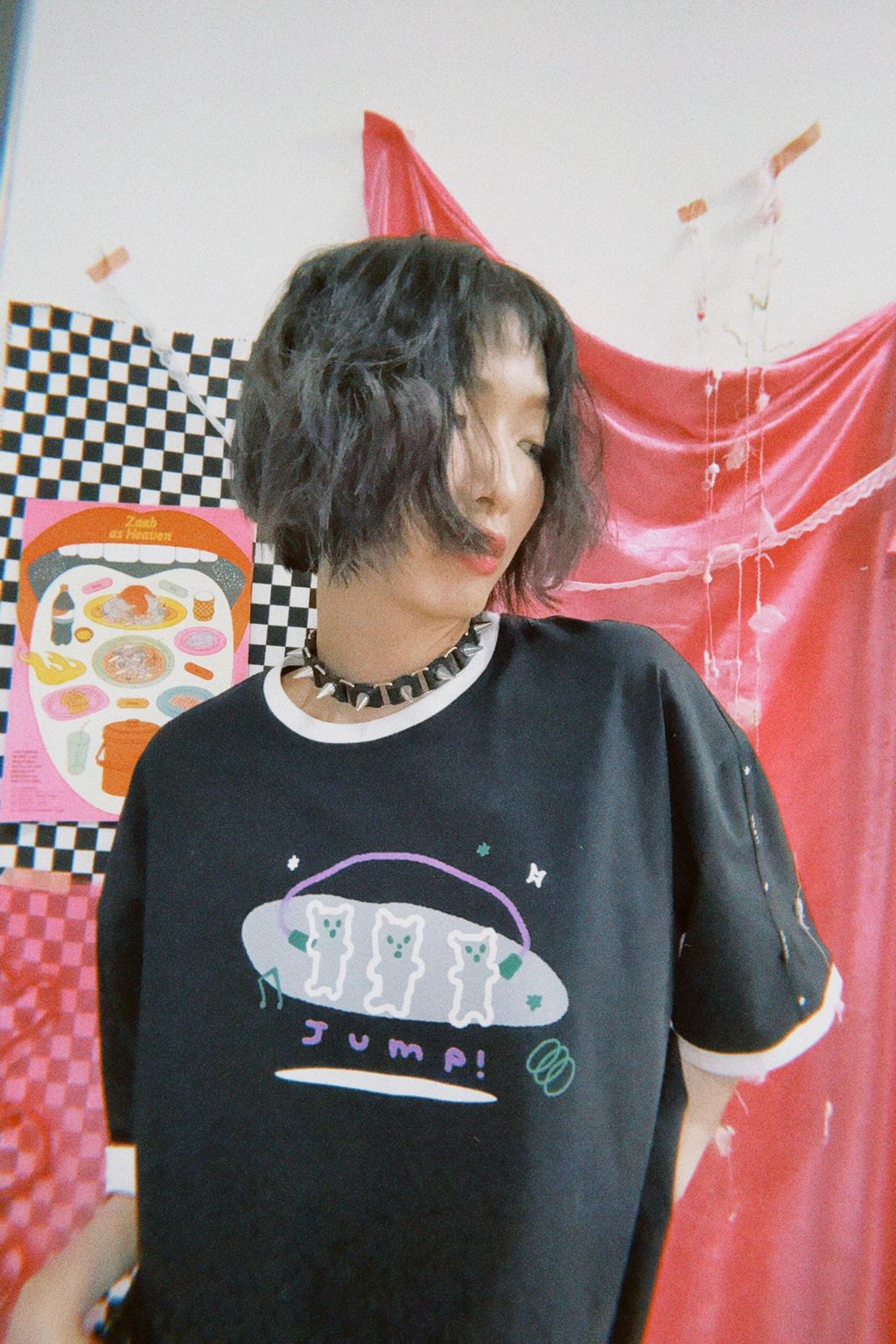 小熊軟糖跳繩了（黑）｜寬寬大大Ｔ2.0 - 4