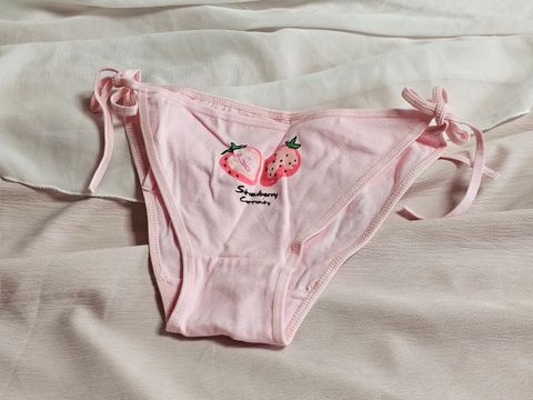 11-1_棉質_綁帶_可愛清純_粉紅草莓