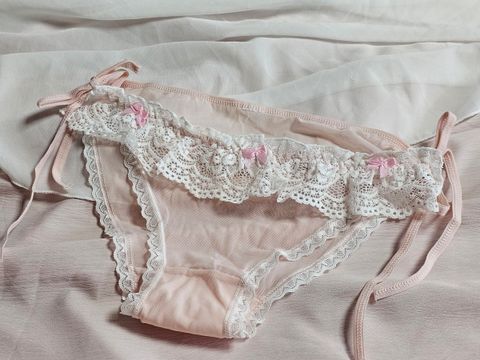 24-1_網紗_可愛清純_透膚_綁帶_粉紅荷葉邊