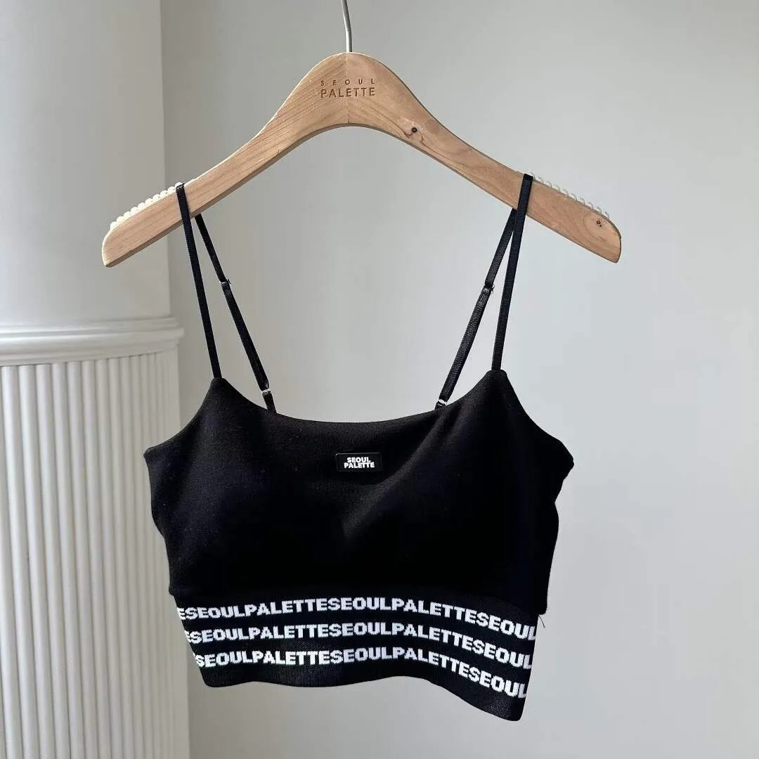 美感細肩帶背心-黑