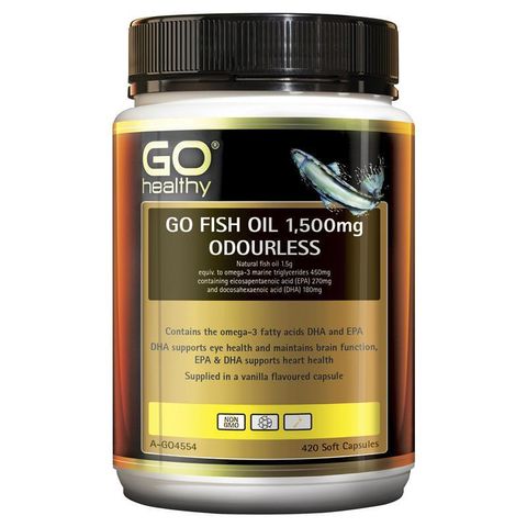 GO Healthy 無腥味魚油 1500mg 420粒