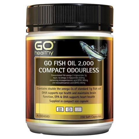 GO Healthy 無腥味魚油 2000mg 230粒