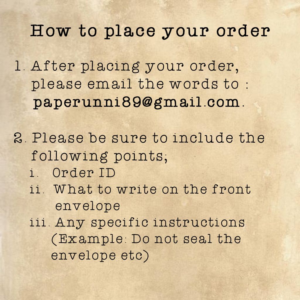 place order wish card