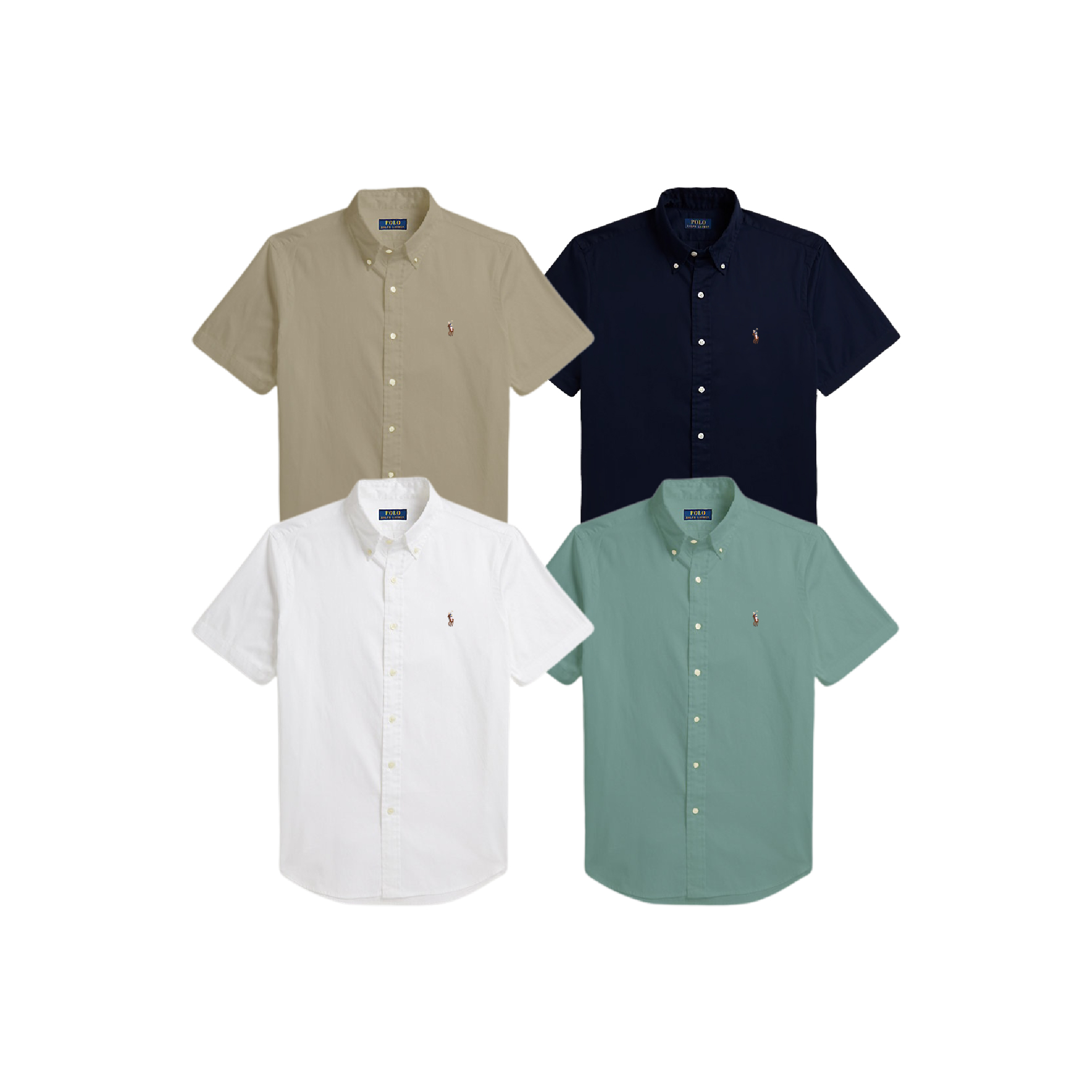 Polo Ralph Lauren Multicolour Small Pony Oxford SS Collar Shirt (1)