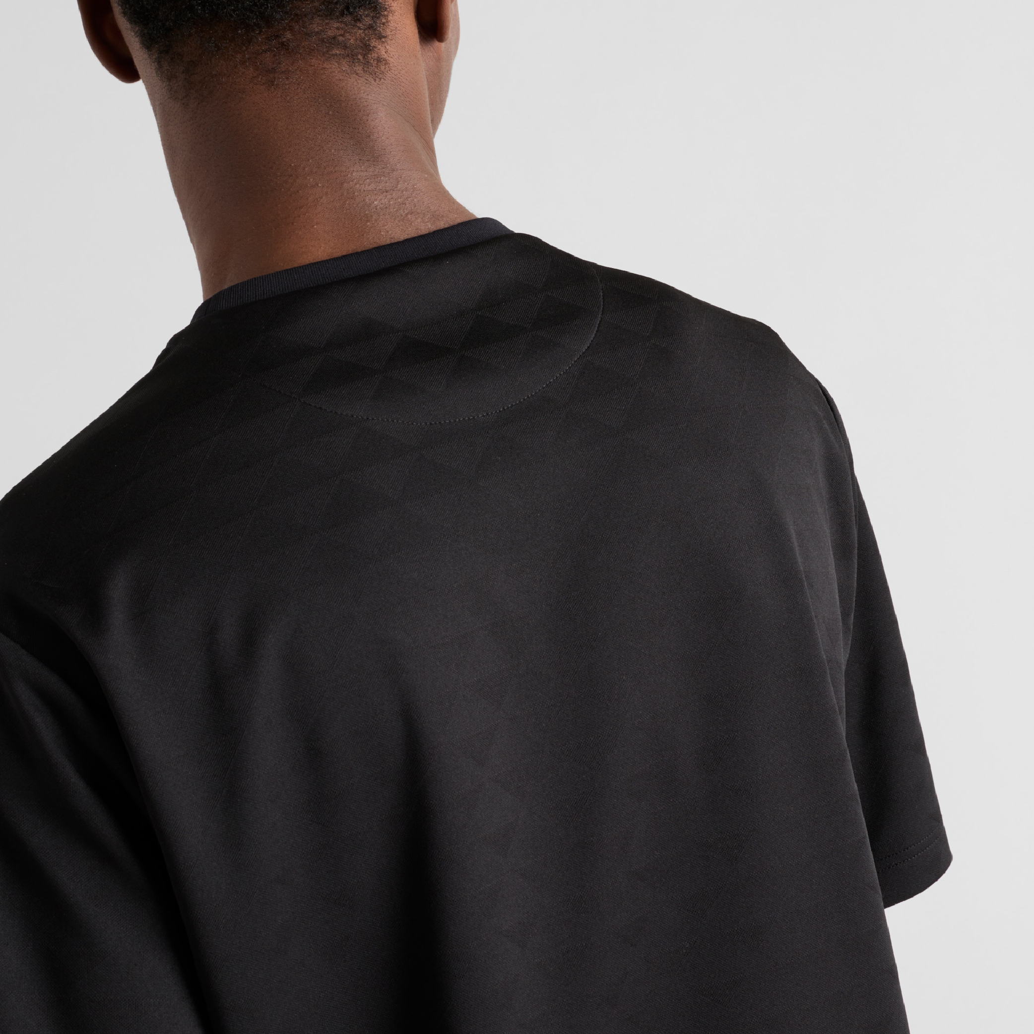 Prada Jersey Enameled Metal Triangle Logo Tee-03