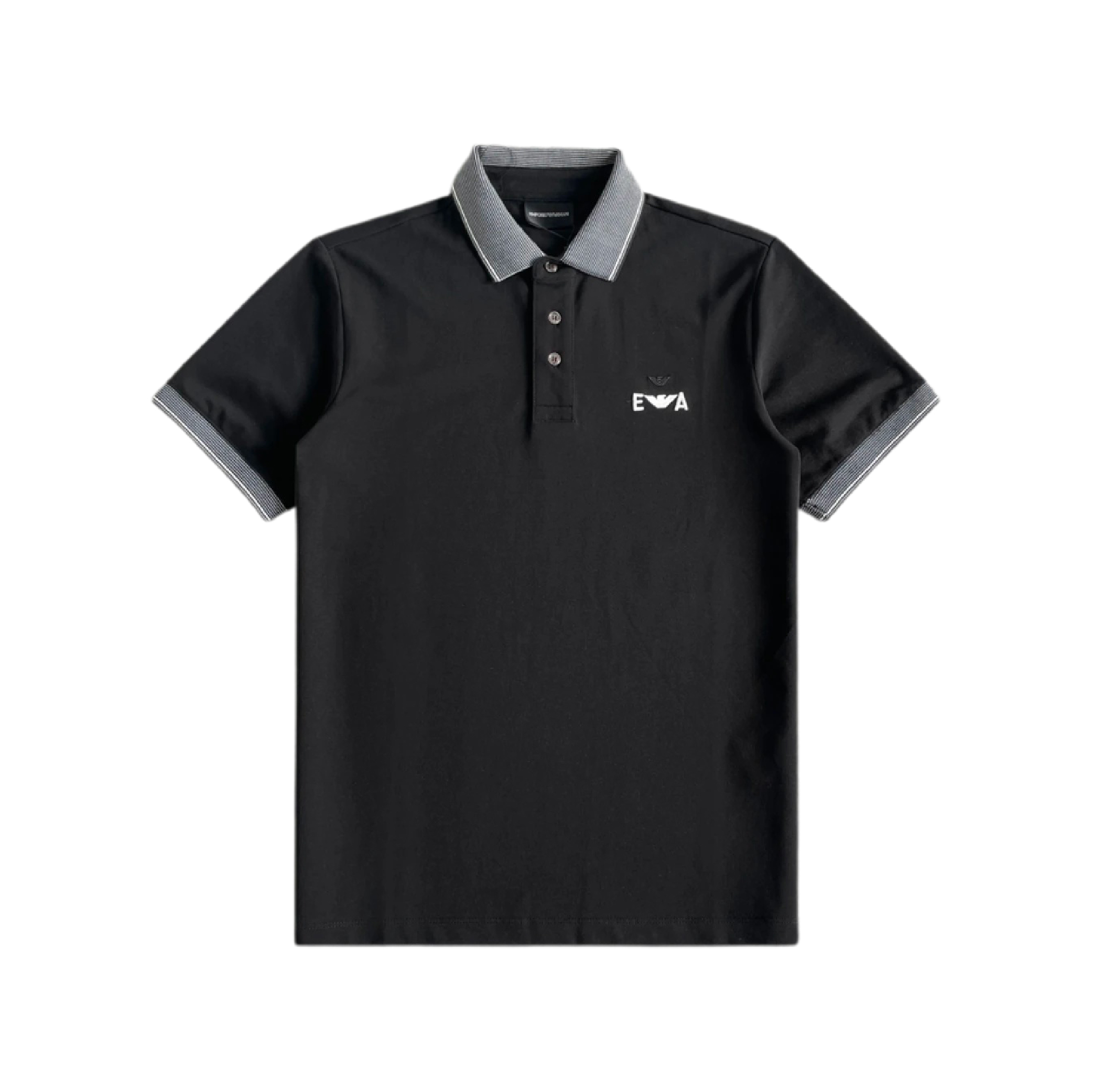 Emporio Armani Contrast Fine-striped Collar embroidered Polo-02