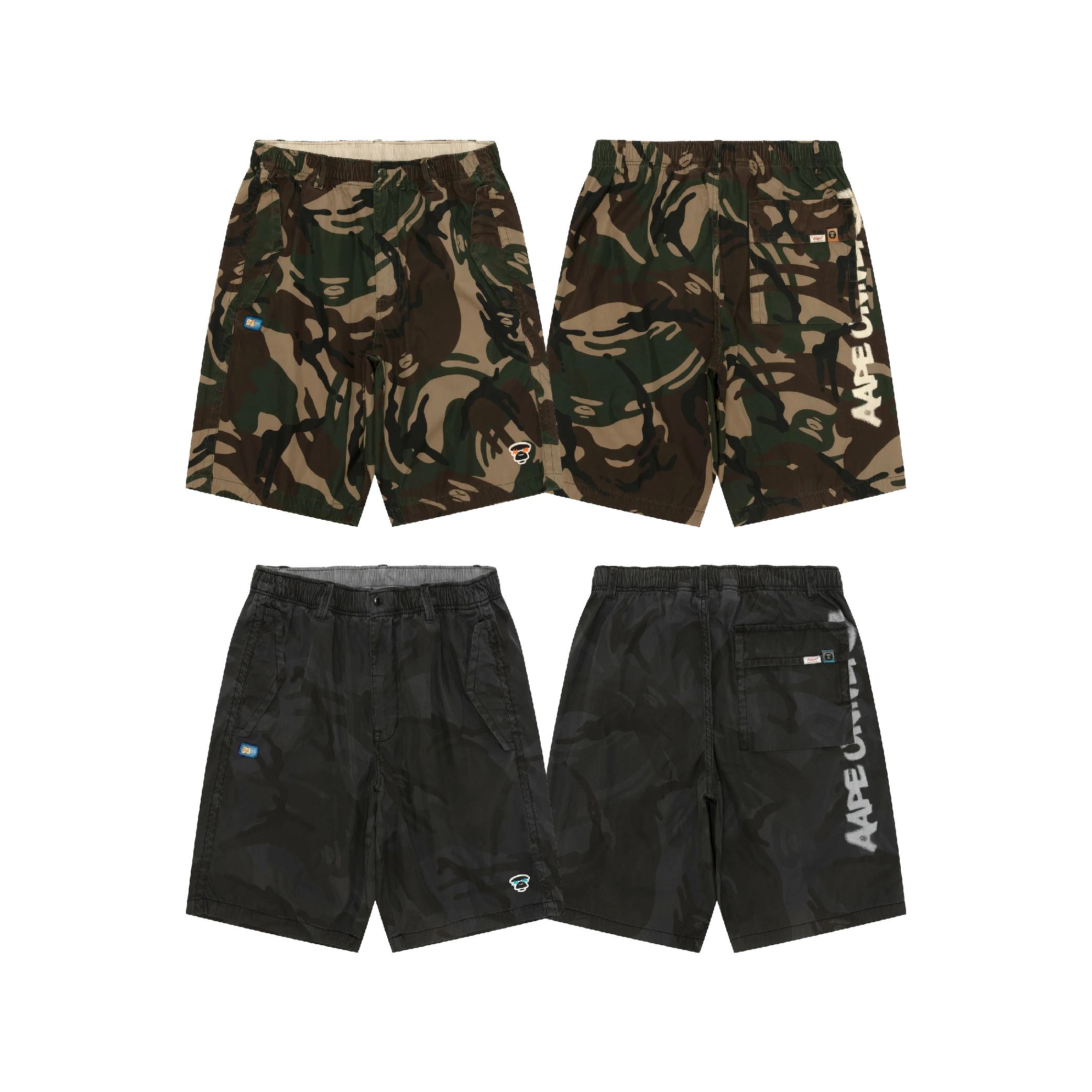 Aape A Bathing Ape UNVS Camo Shorts-01