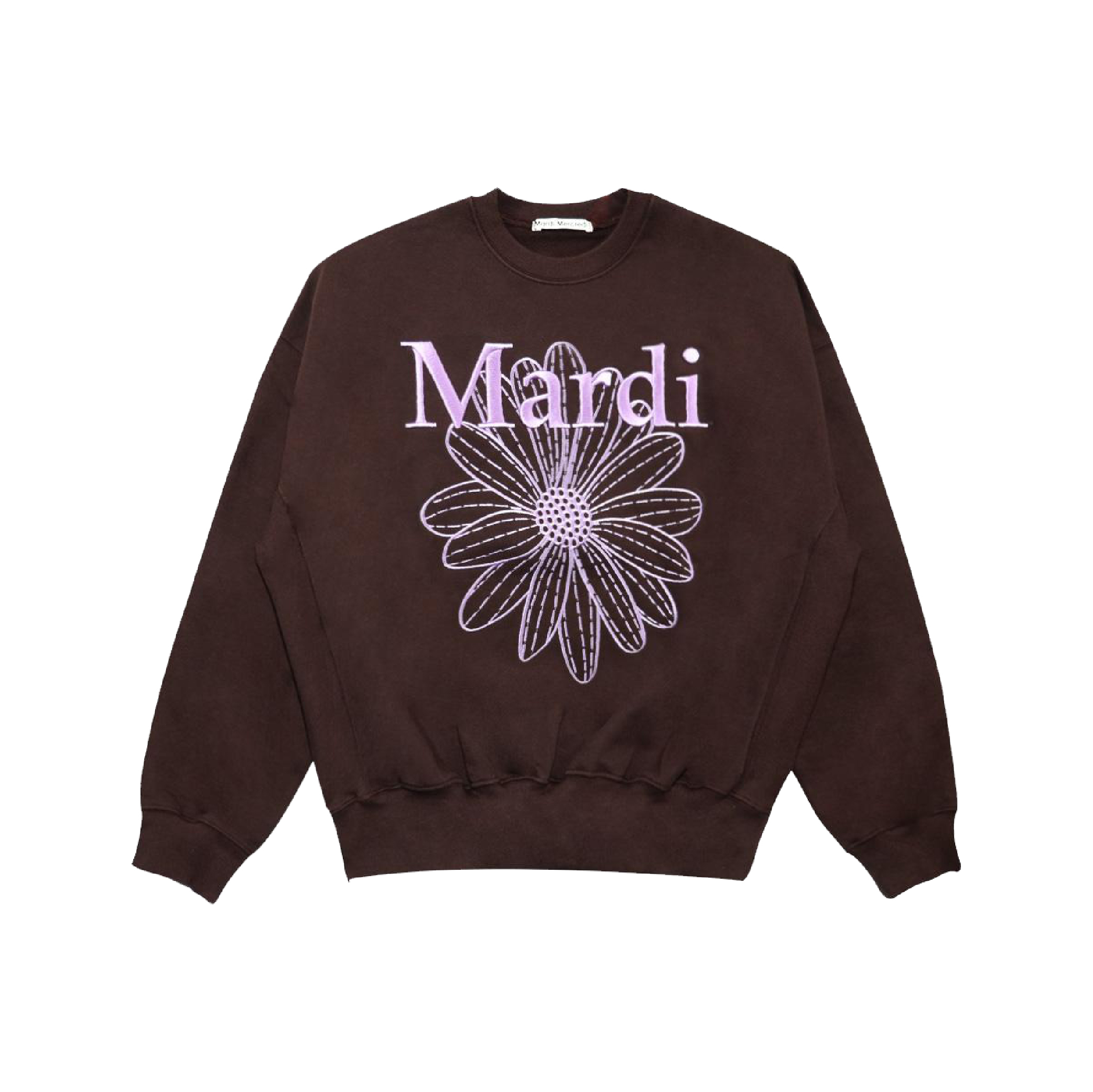Mardi Mercredi Embroidered Flower Sweatshirt-02