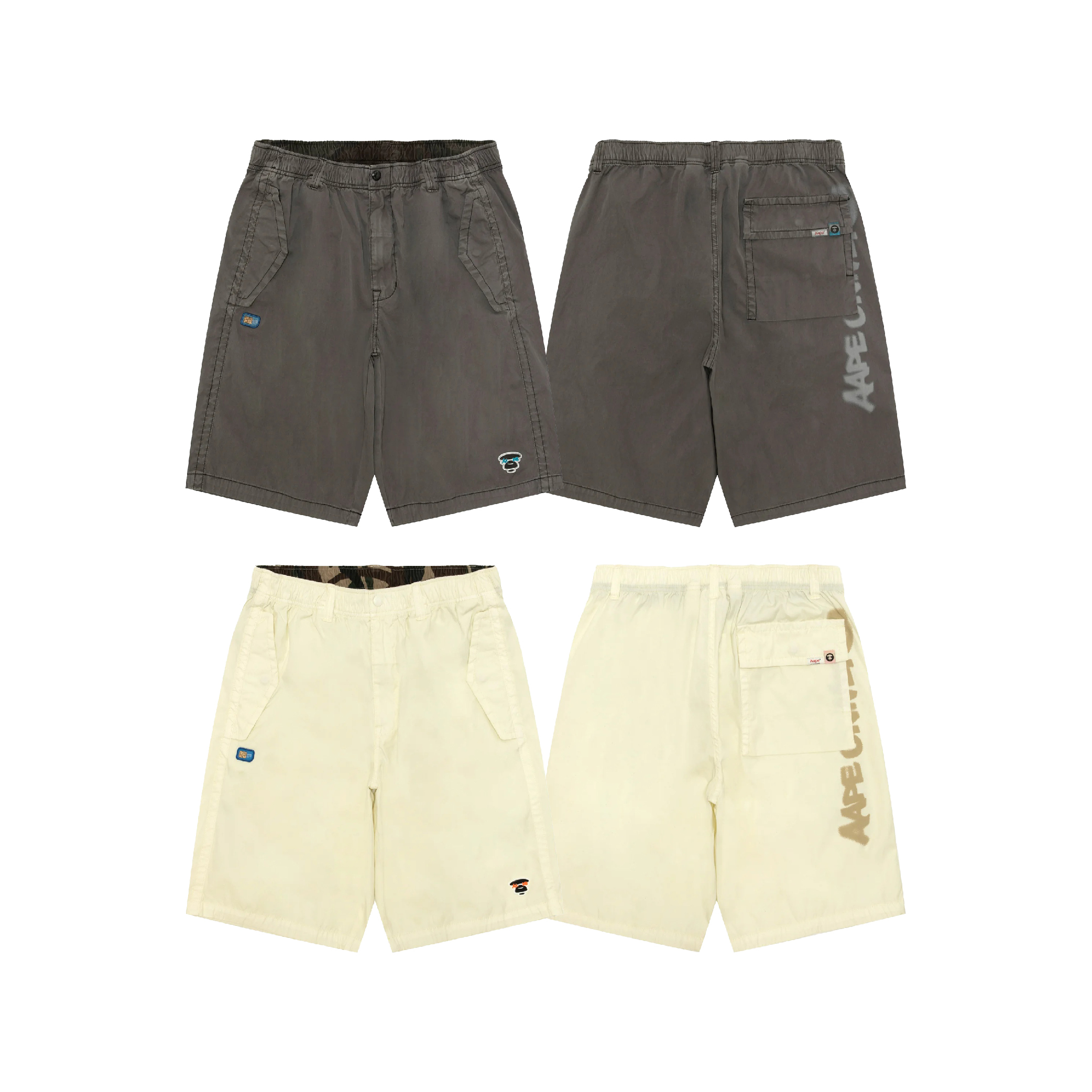 Aape A Bathing Ape UNVS Logo Shorts-01