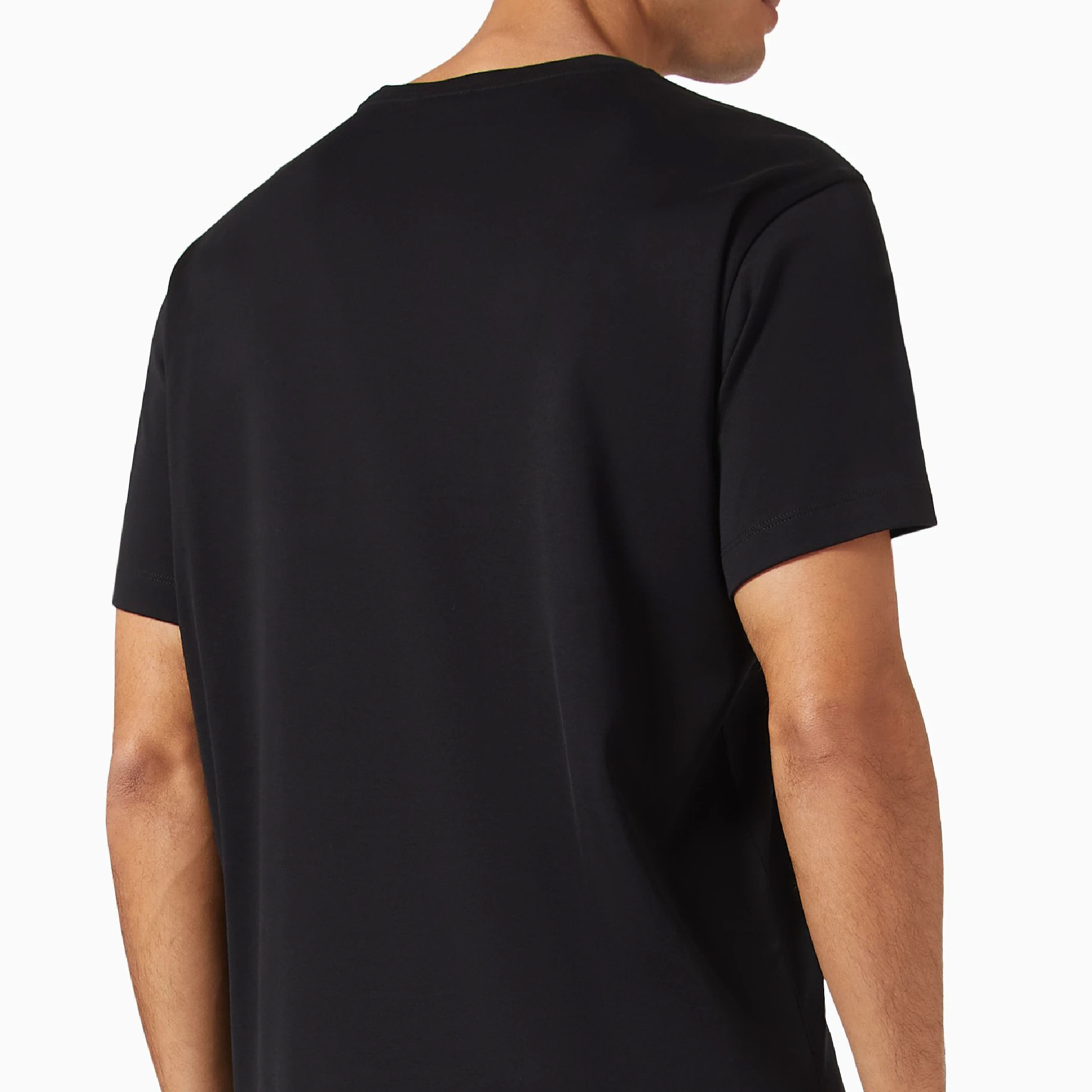 Prada Silver Metal Triangle Logo Tee-07