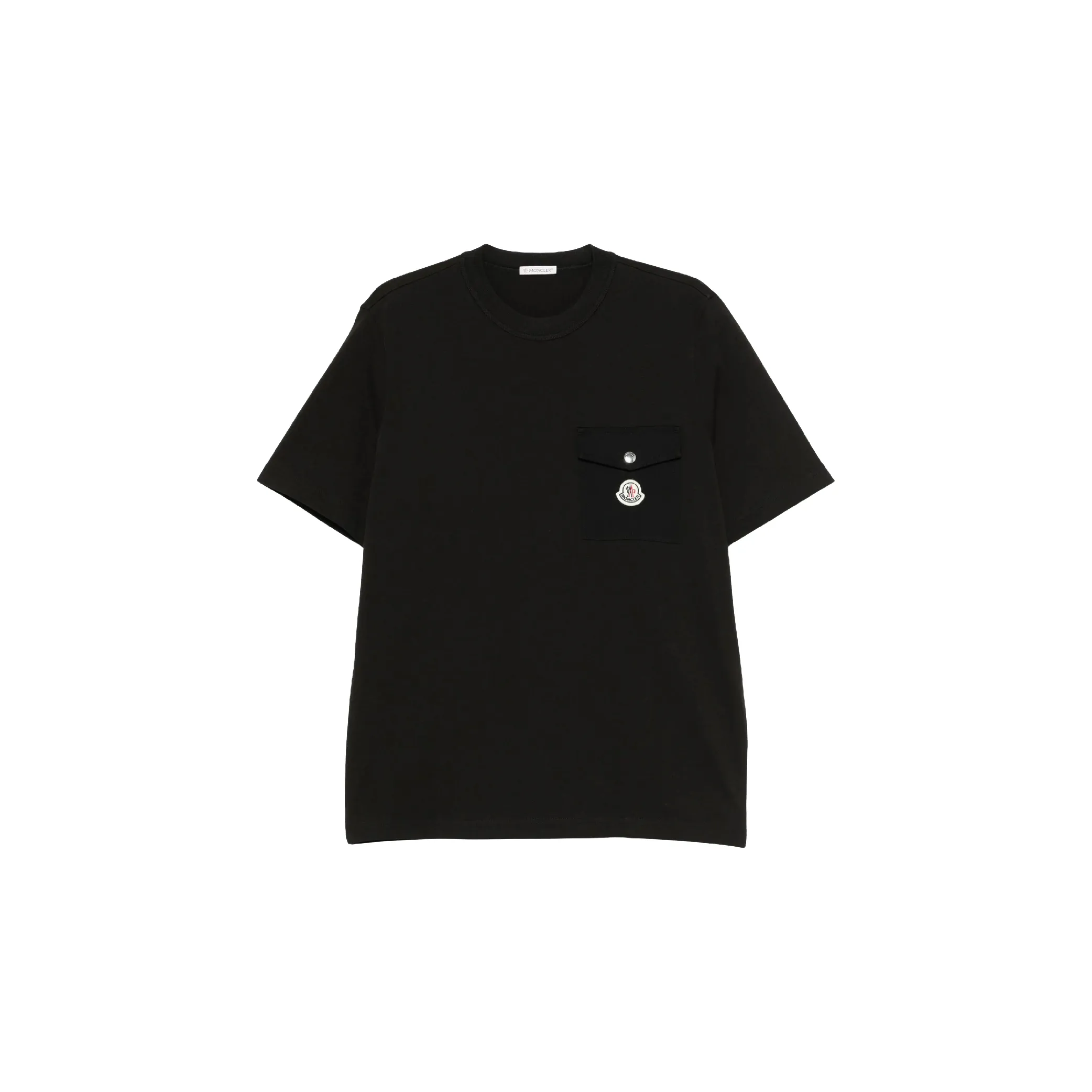 Moncler Pocket Logo Patch Tee Black-01