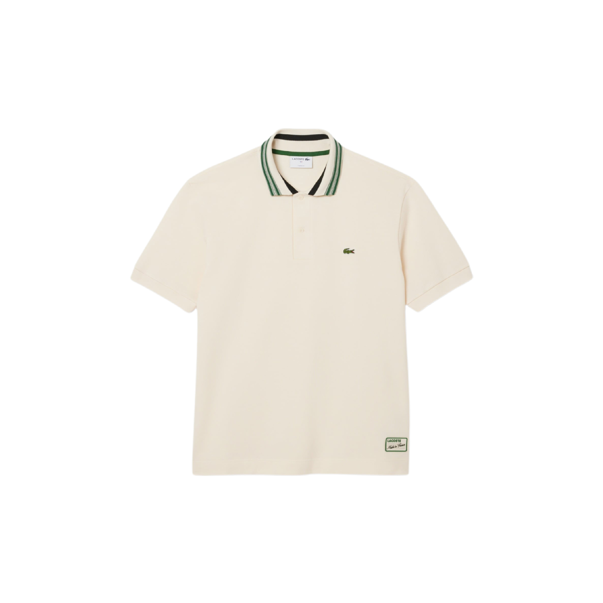 Lacoste Contrast Stripe Taped Collar Polo (Made in France)-02