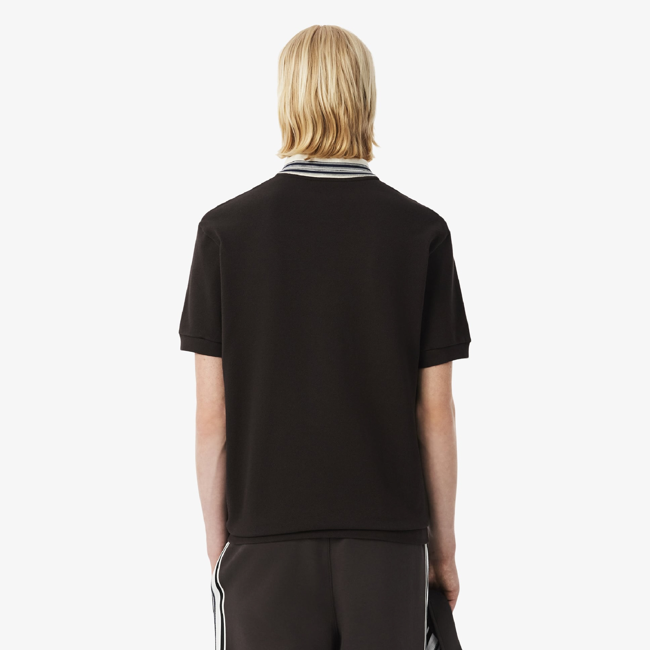 Lacoste Contrast Stripe Taped Collar Polo (Made in France)-17