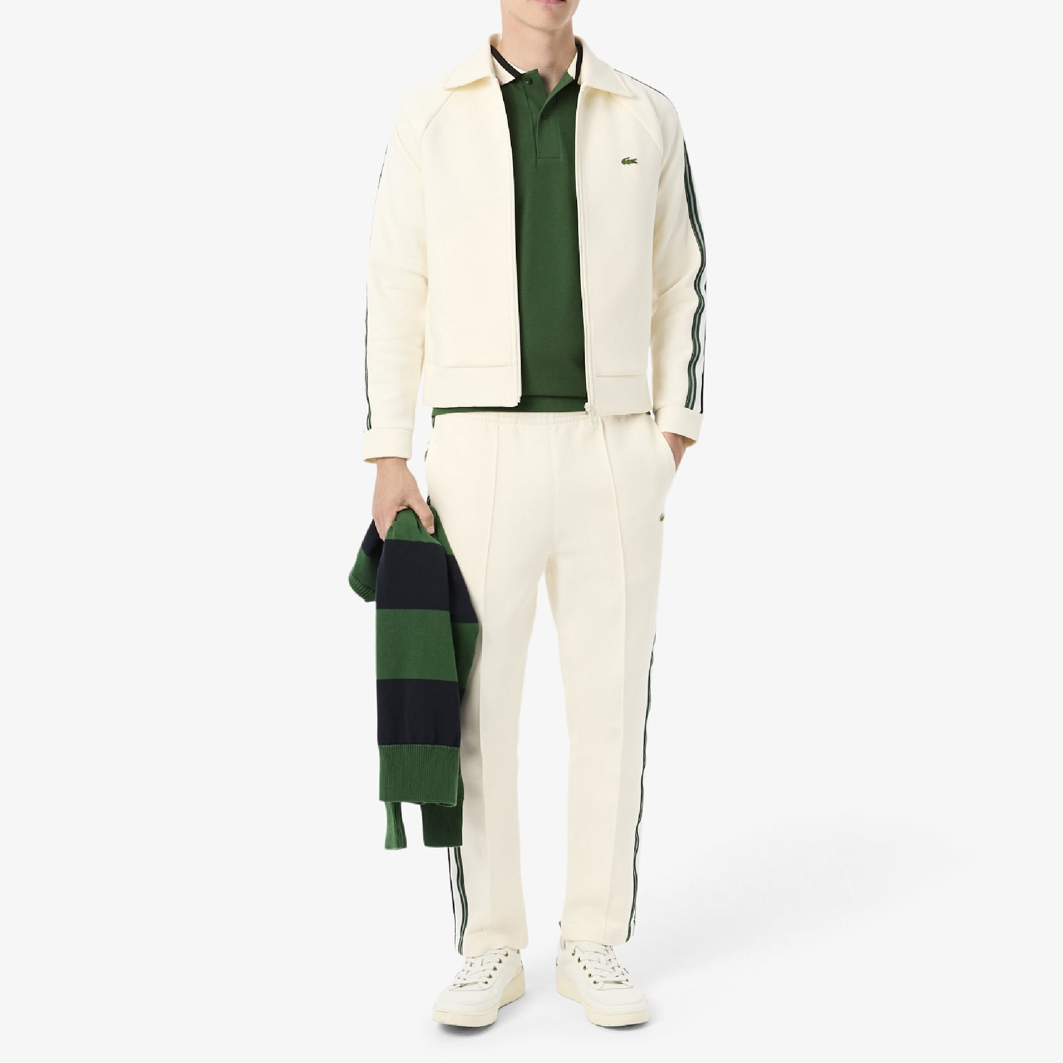 Lacoste Contrast Stripe Taped Collar Polo (Made in France)-20