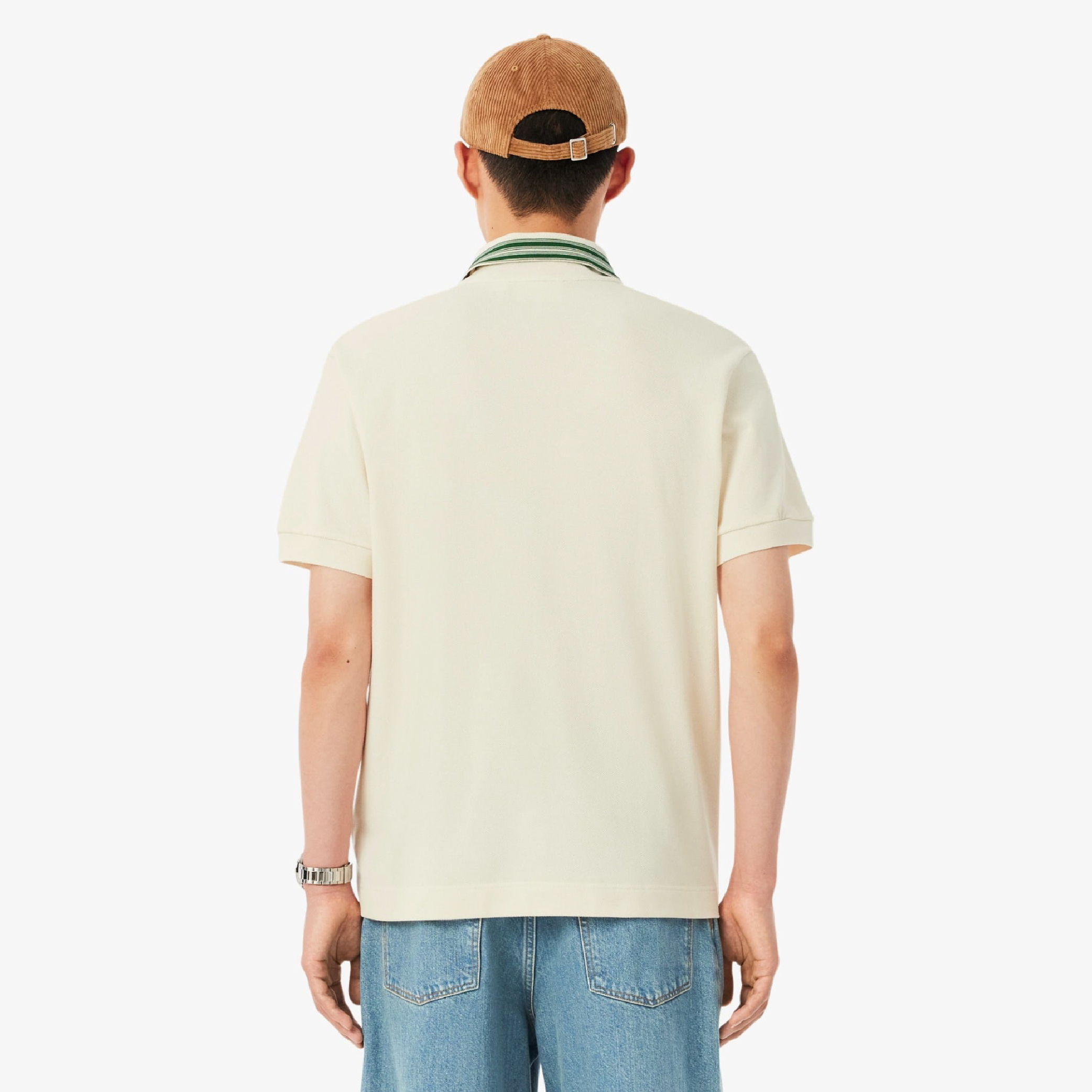 Lacoste Contrast Stripe Taped Collar Polo (Made in France)-16