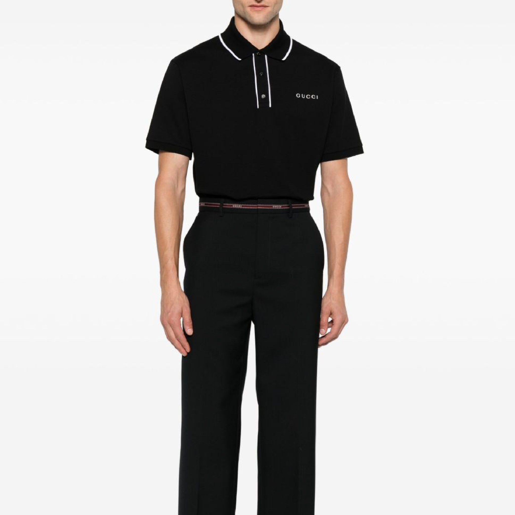 Gucci Cotton Piquet Polo Shirt With Embroidery-04