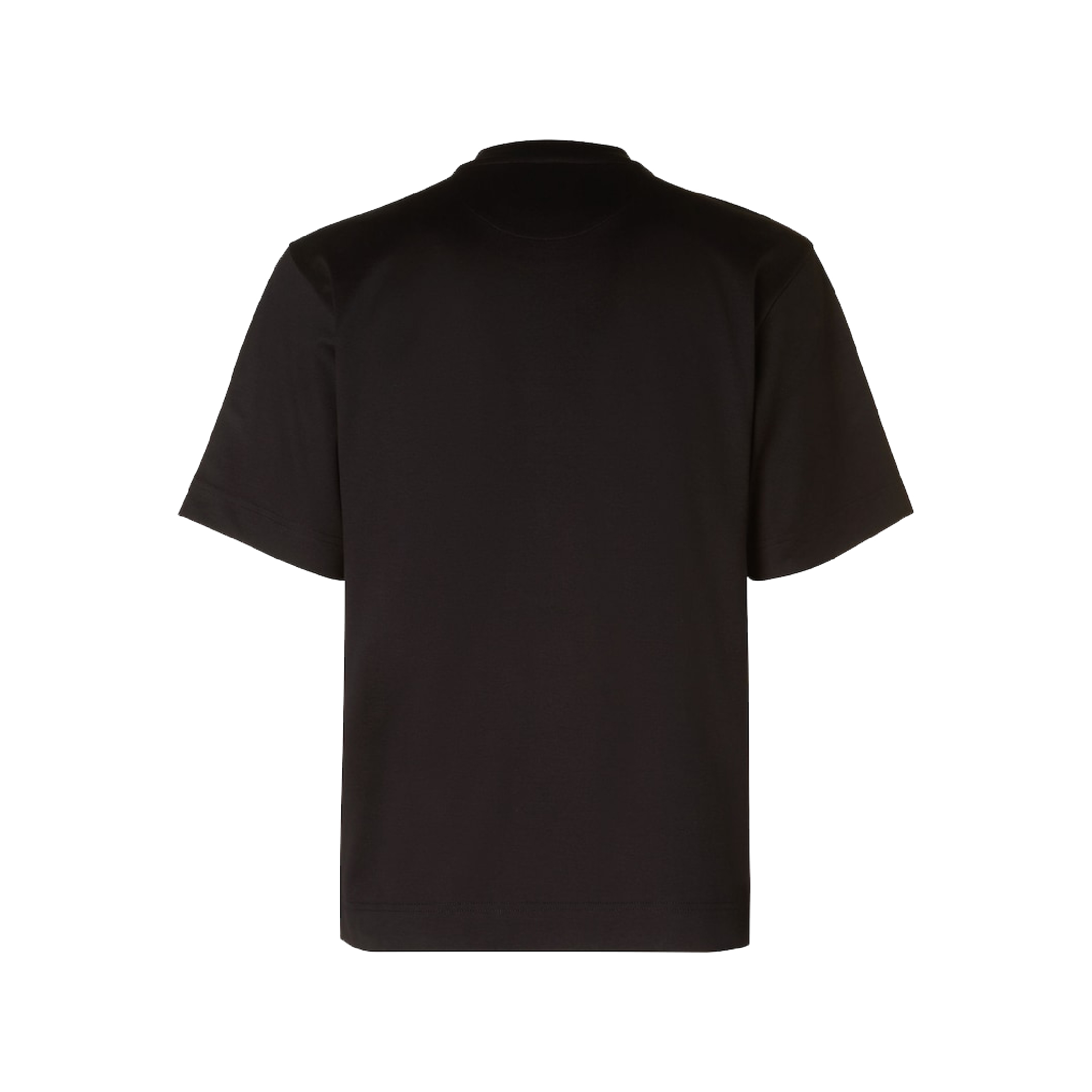 Fendi Dog with FF Jacquard patch Logo Black Tee-03