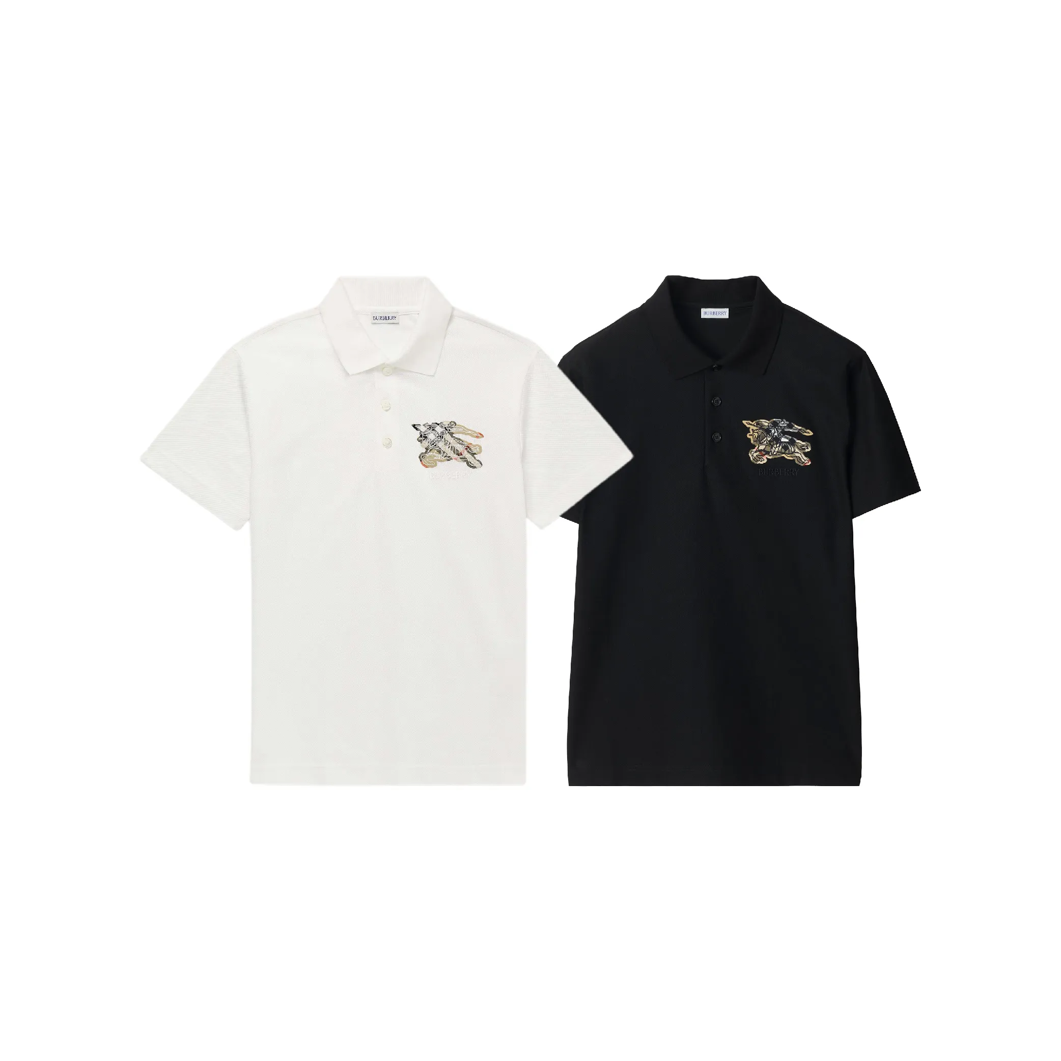 Burberry Embroidered Checkered EKD Logo Polo-01