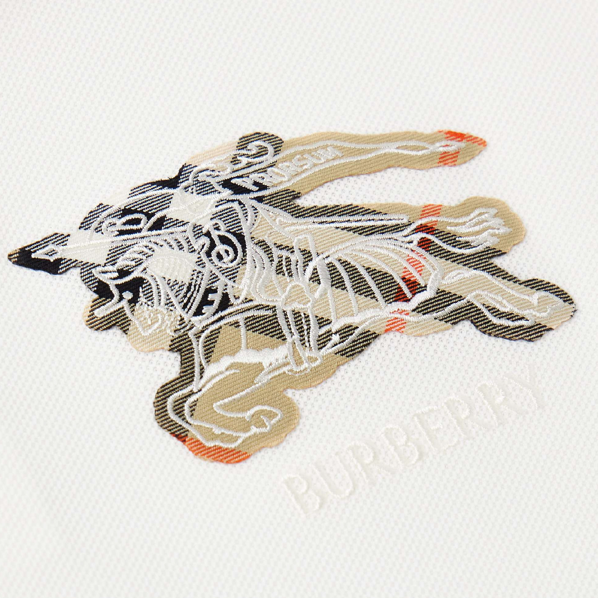 Burberry Embroidered Checkered EKD Logo Polo-04