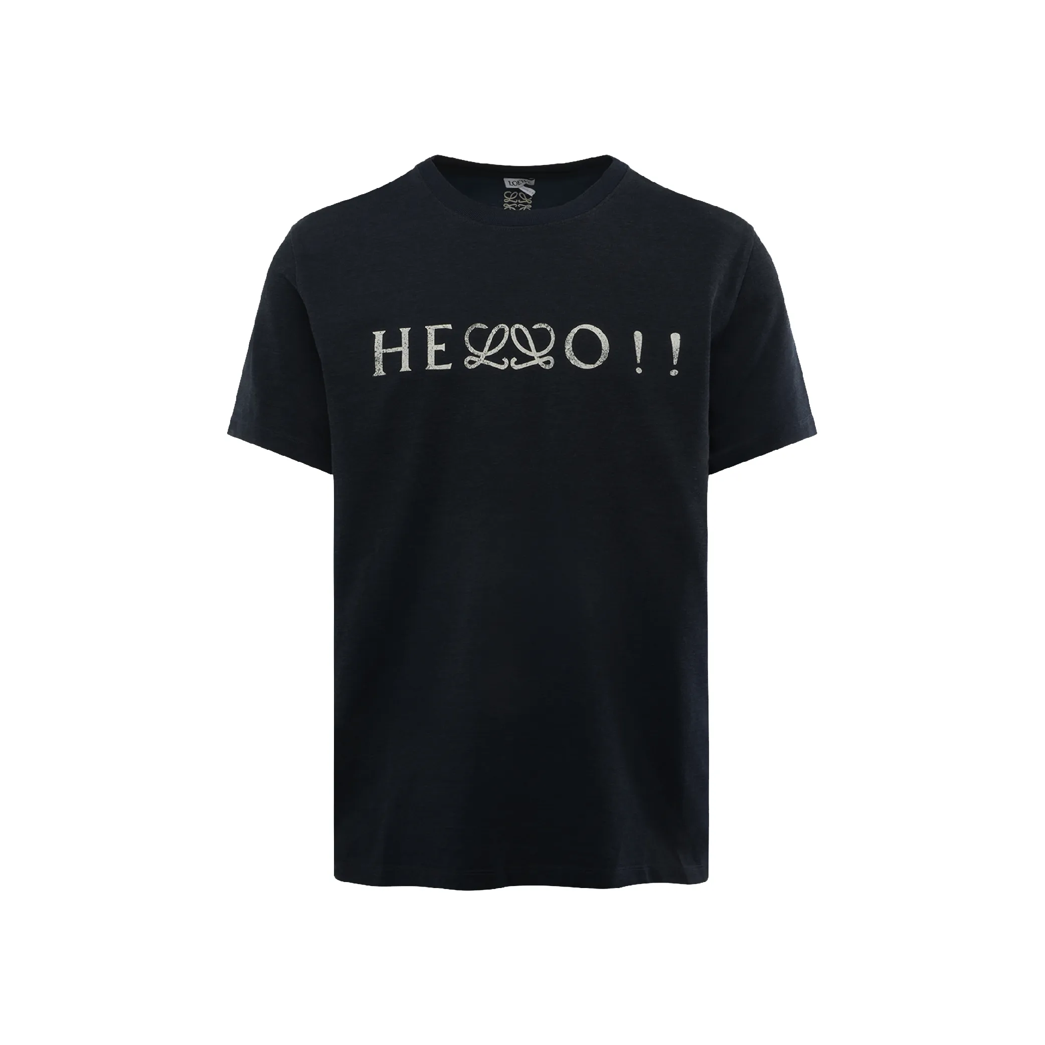 Loewe Hello Anagram Navy Blue Tee-02