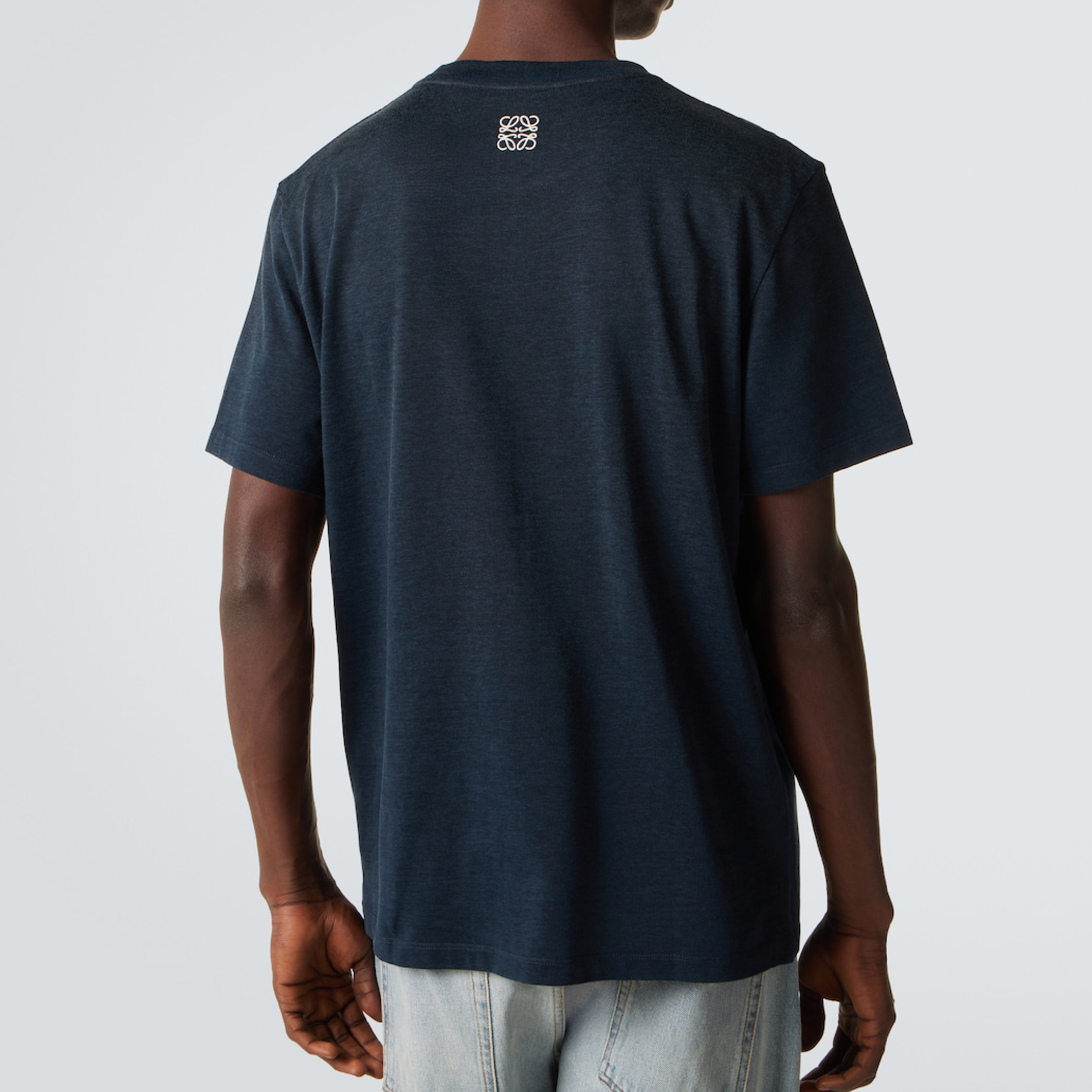 Loewe Hello Anagram Navy Blue Tee-06