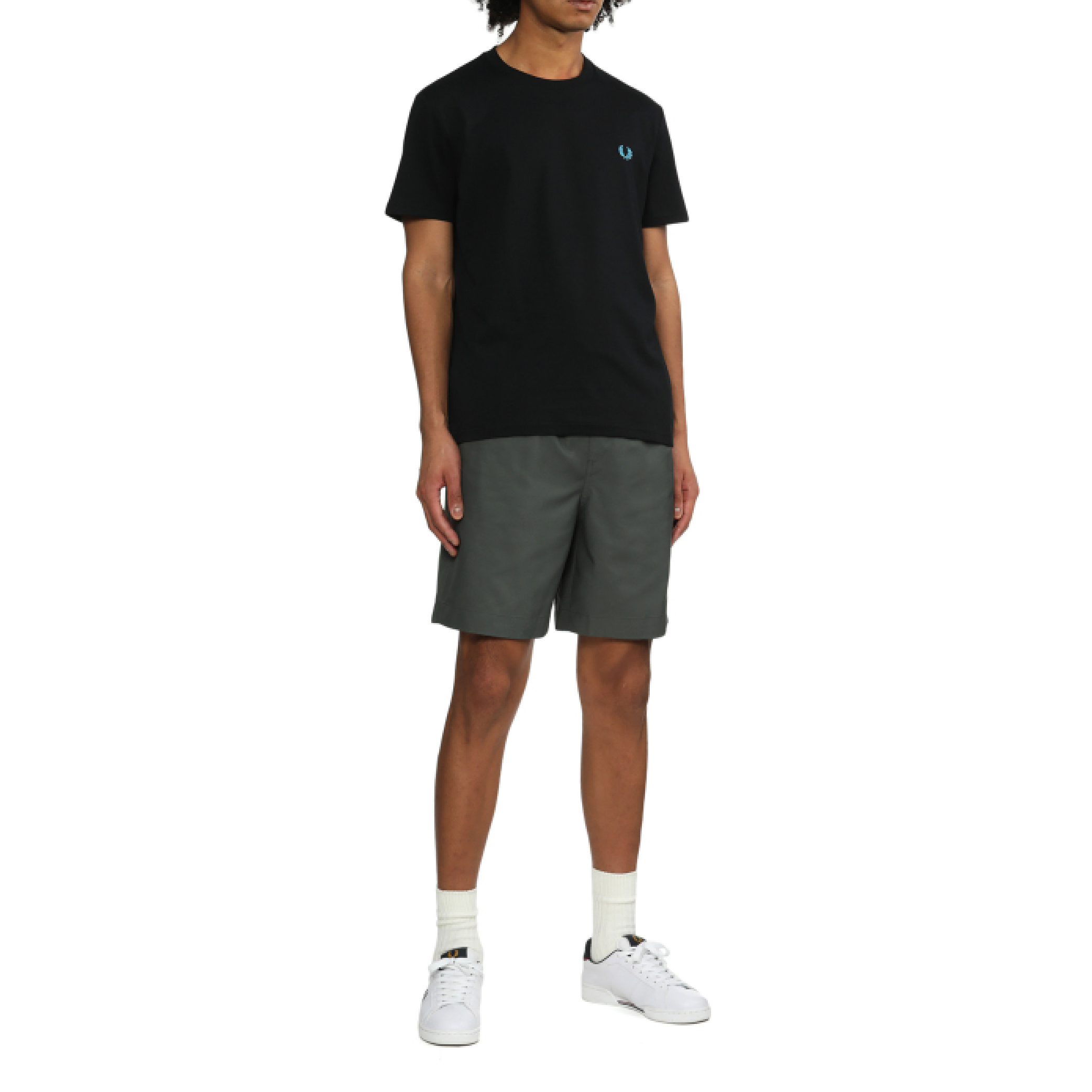 Fred Perry Contrast Stacked Back Wording Logo Tee-07