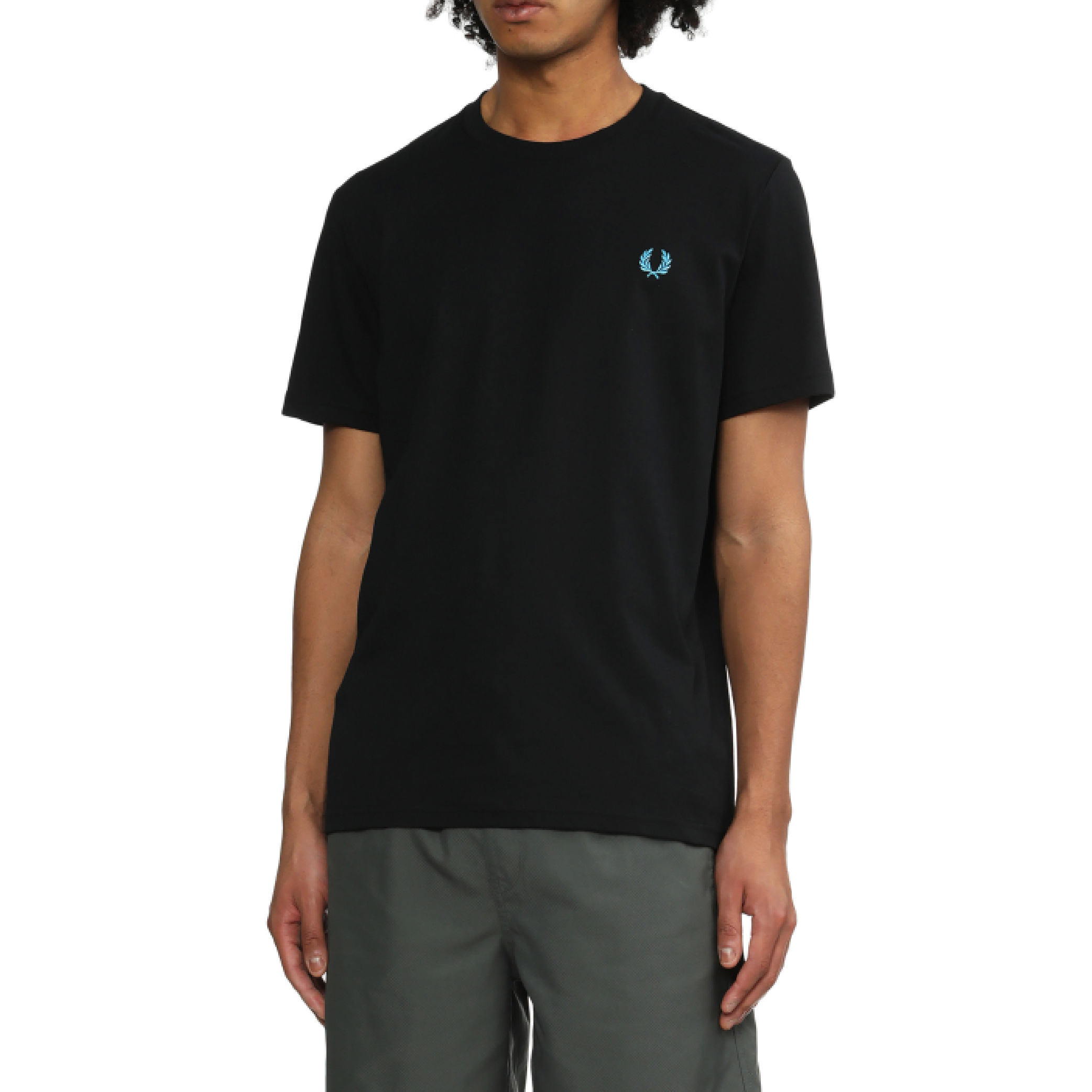 Fred Perry Contrast Stacked Back Wording Logo Tee-05