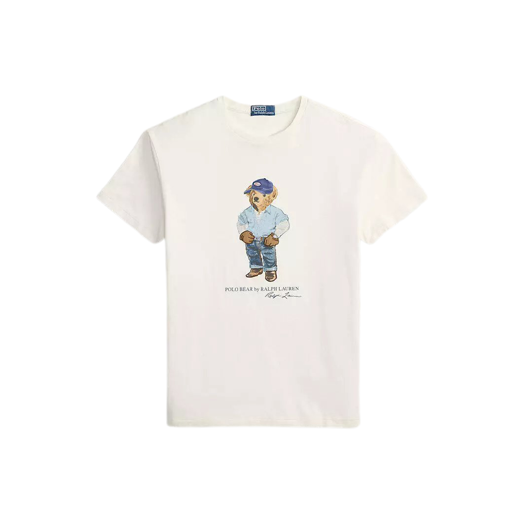 Polo Ralph Lauren Men's Polo Bear blue cap with gloves tee-02