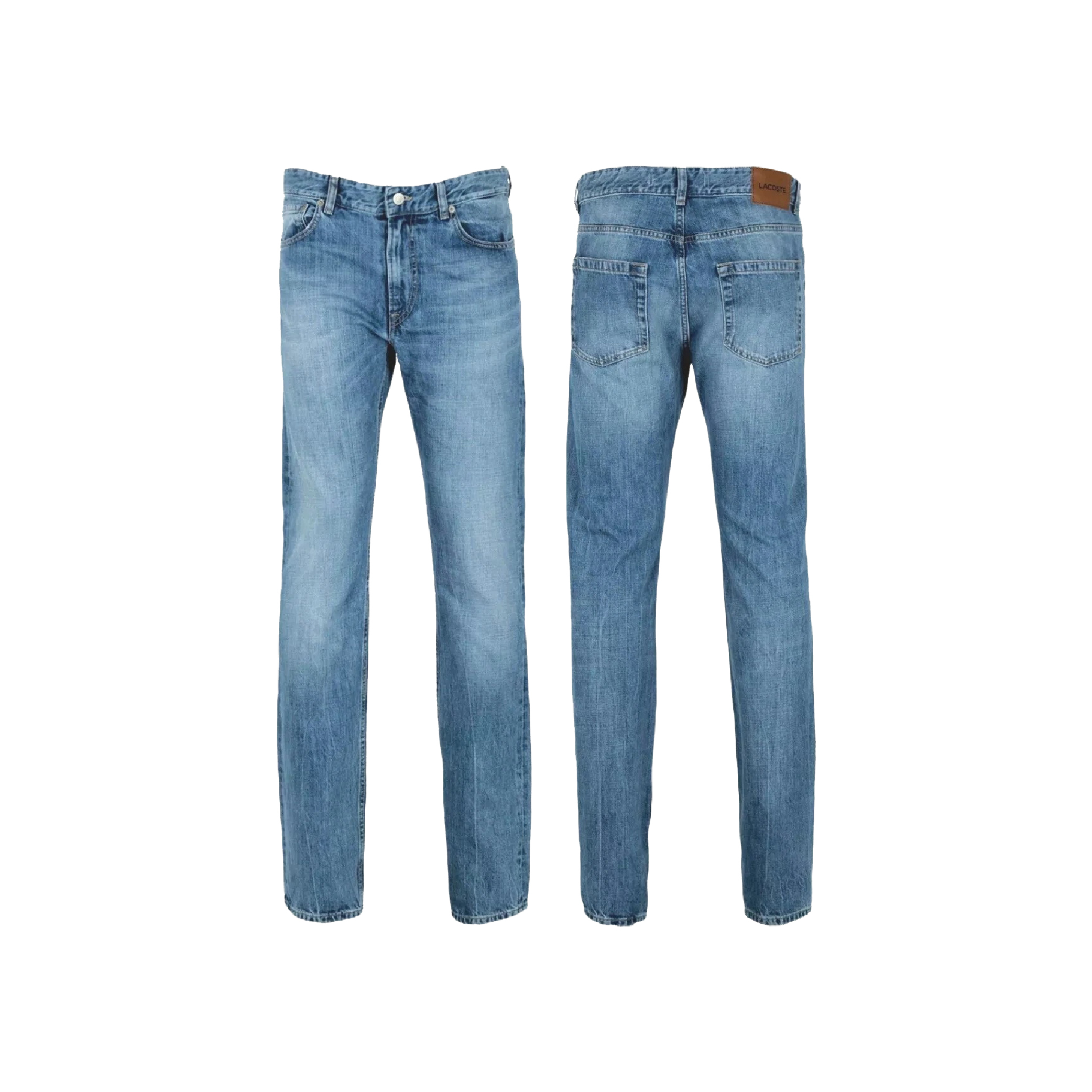Lacoste SS26 Light Blue Washed Denim Jeans-01