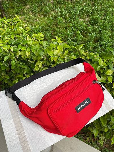 balenciaga belt bag in red 4