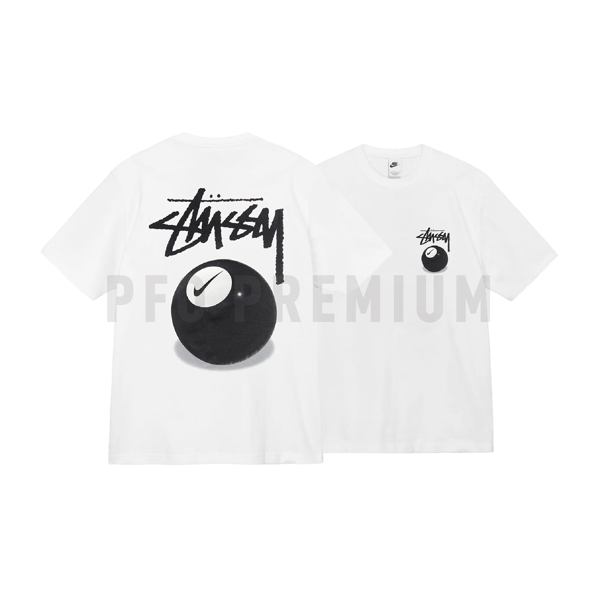 Nike x Stussy 8 Ball White T-Shirt (US Version)