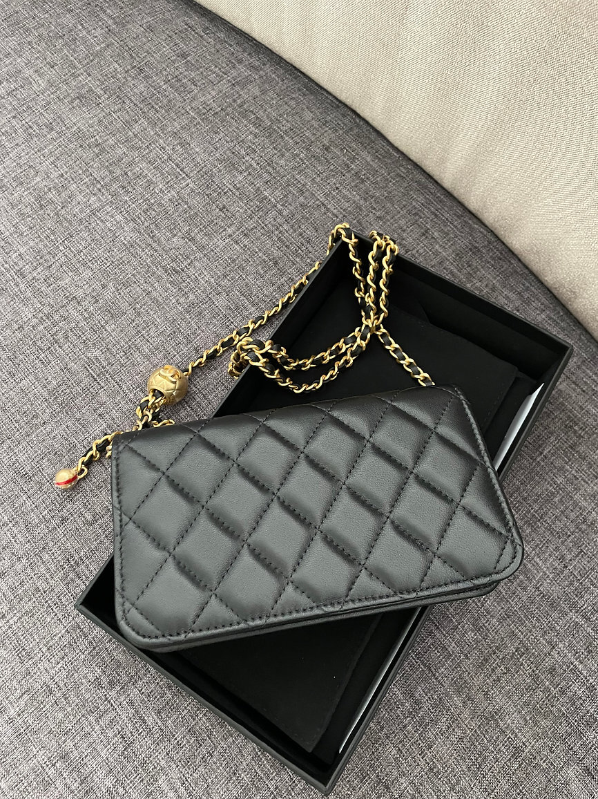 Chanel Rectangle Pearl Crush Wallet On Chain 4