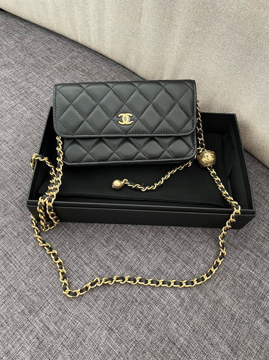 Chanel Rectangle Pearl Crush Wallet On Chain 5