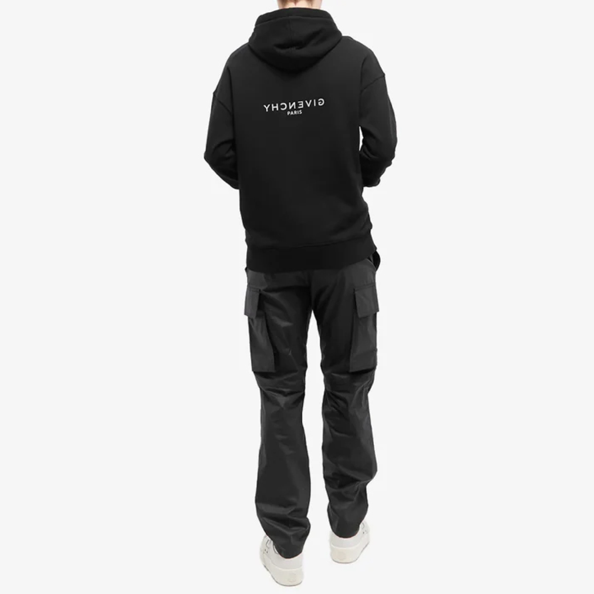 GIVENCHY REVERSE LOGO HOODIE BLACK-03