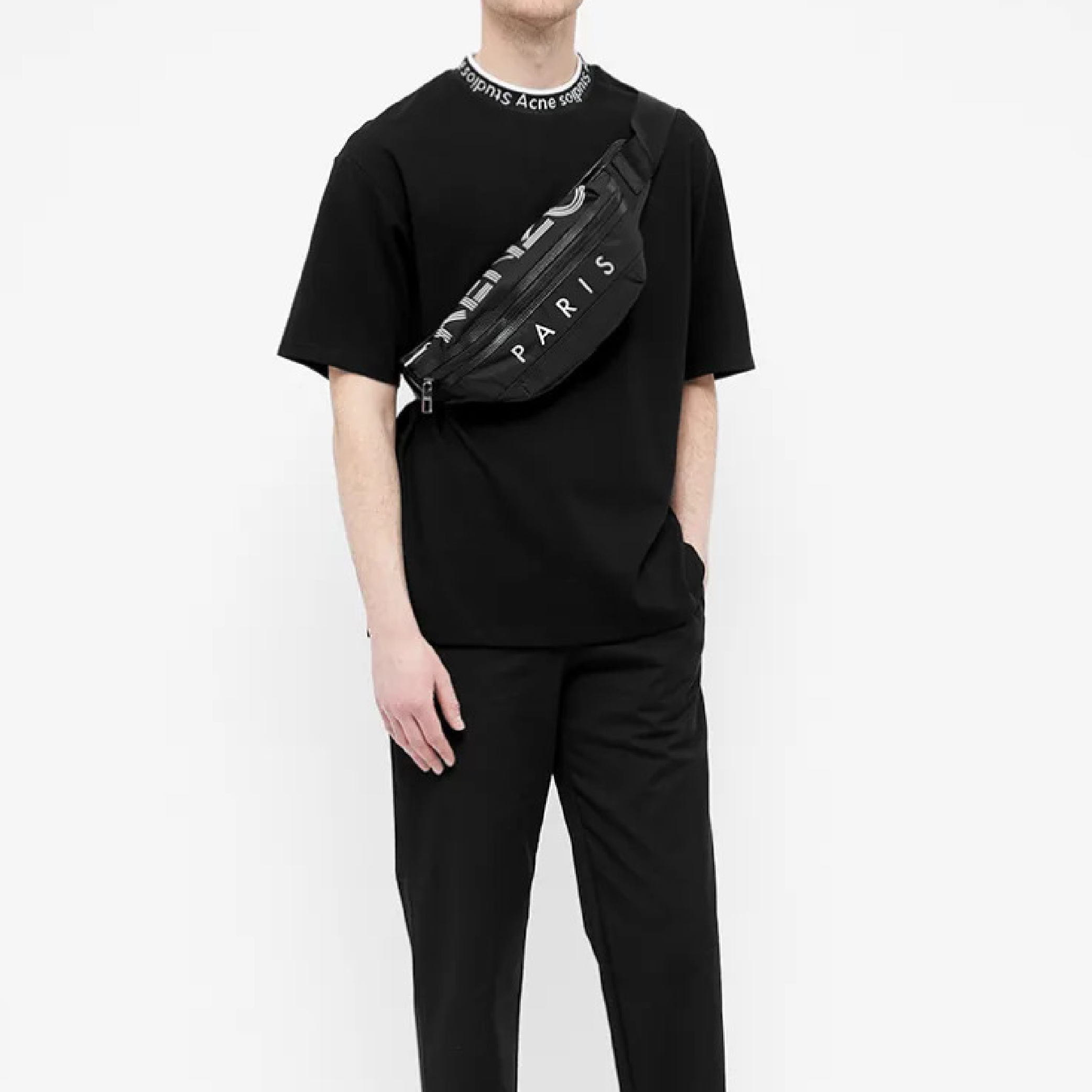 Kenzo Paris Sport Logo Waist Bag Black-05