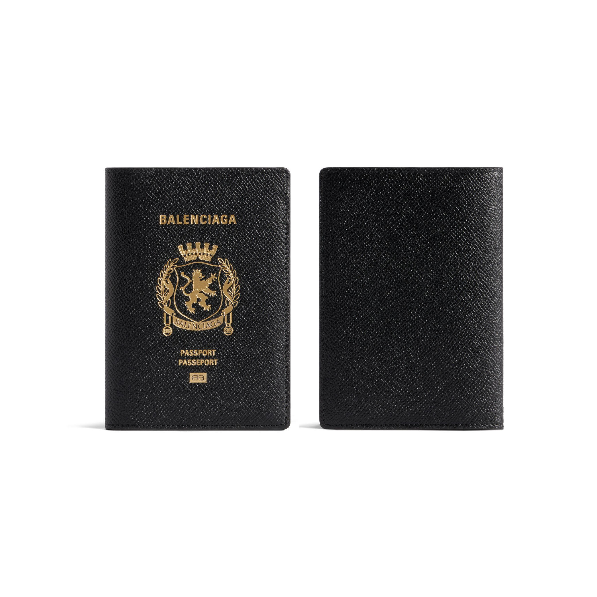 BALENCIAGA MEN'S PASSPORT HOLDER IN BLACK-03