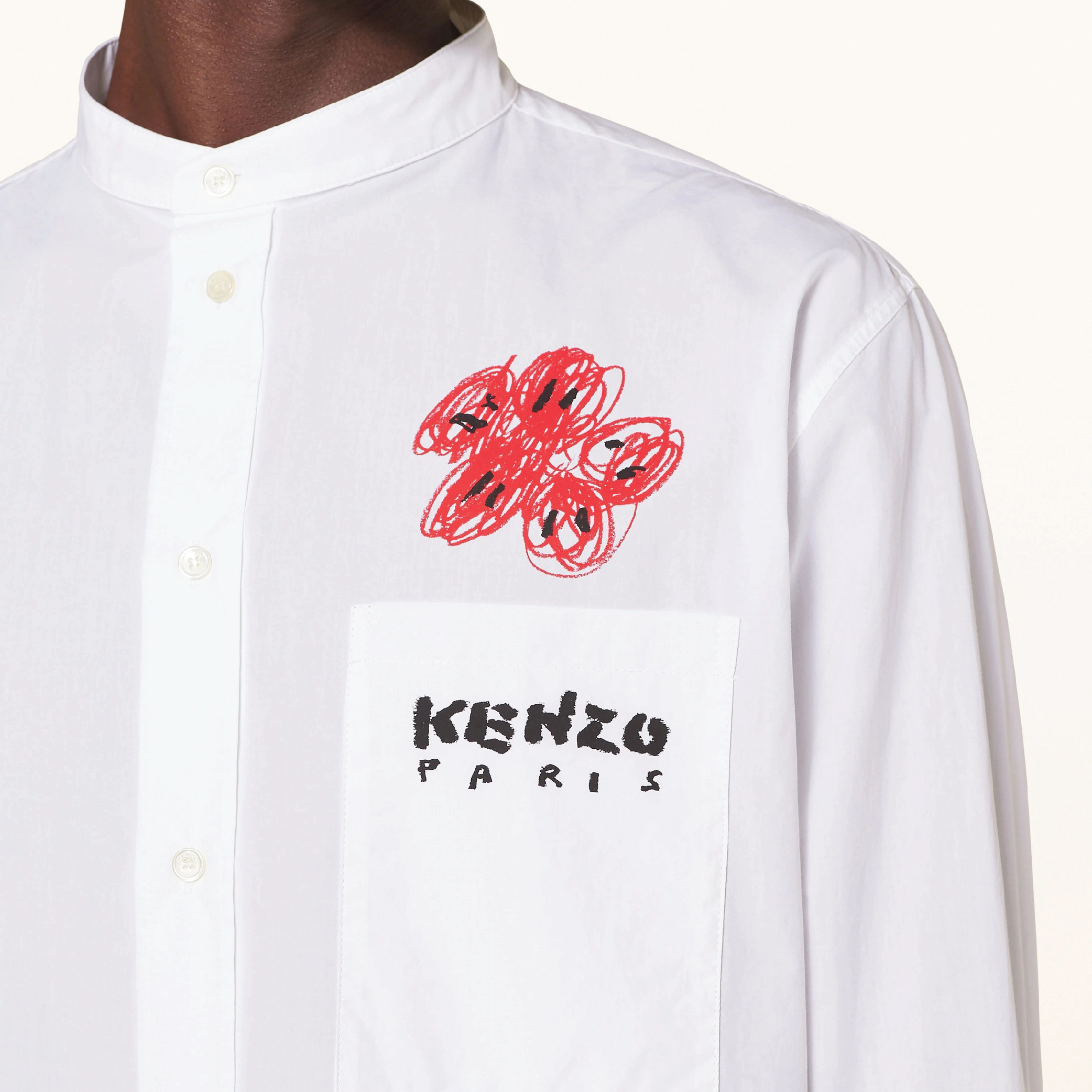 KENZO Shirt regular fit with stand-up collar-02