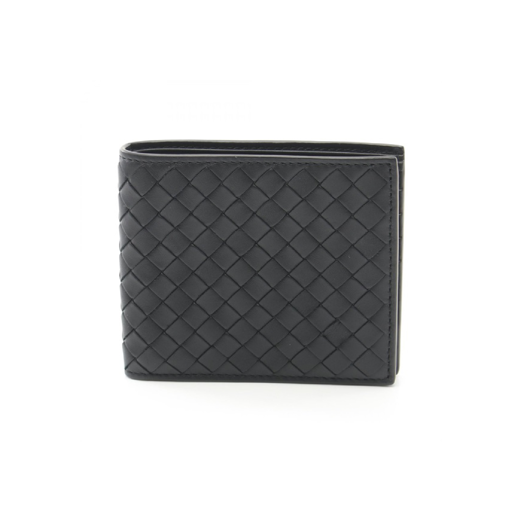 BOTTEGA_VENETA_Intrecciato_Bi_fold_compact_wallet_purse_113993_leather