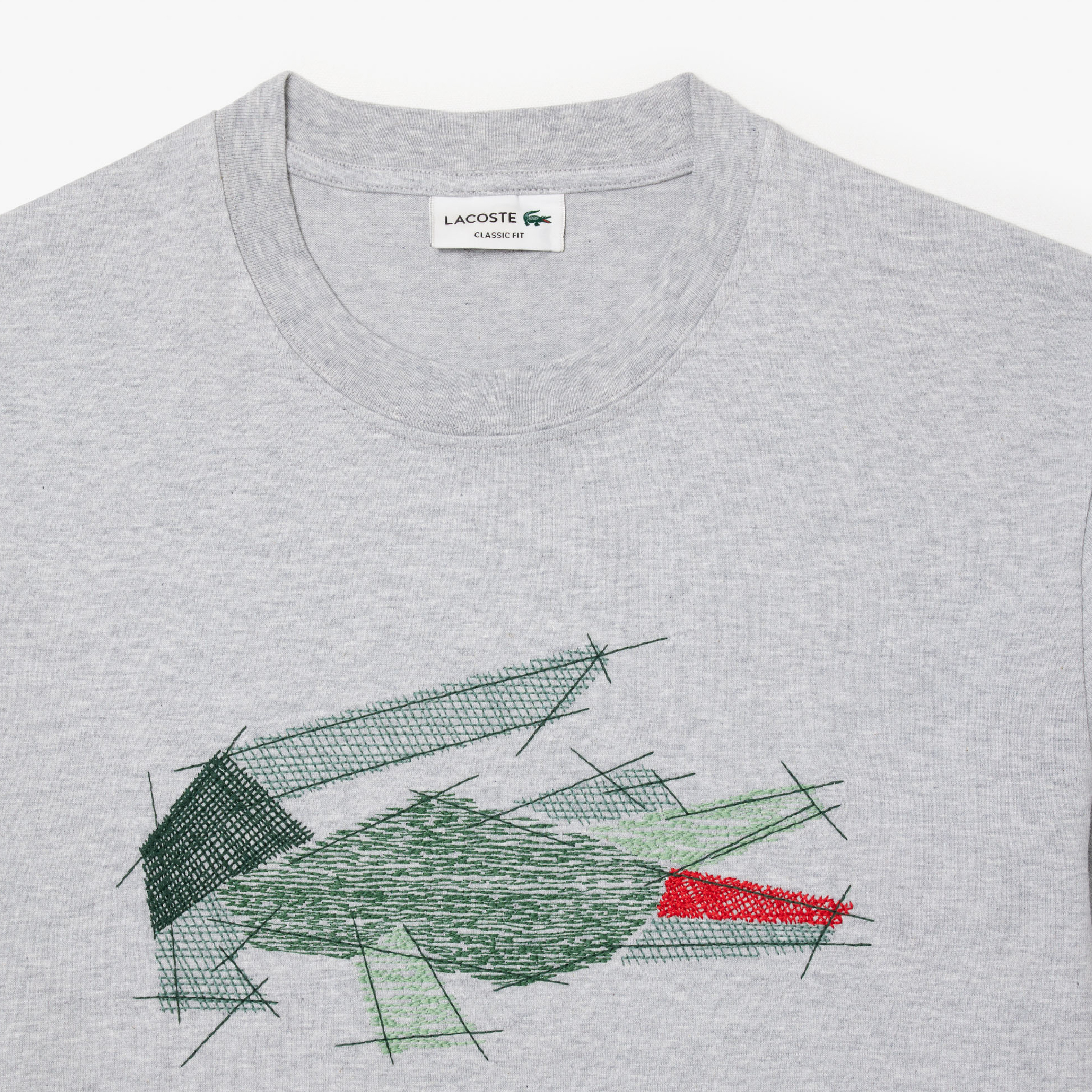Lacoste patchwork big croc logo crewneck tee-06