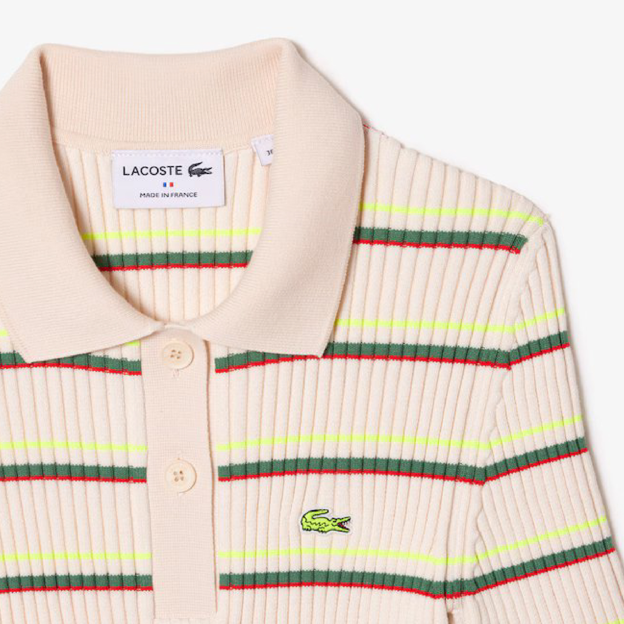 Lacoste Women’s Made In France Organic Cotton Striped Polo-02