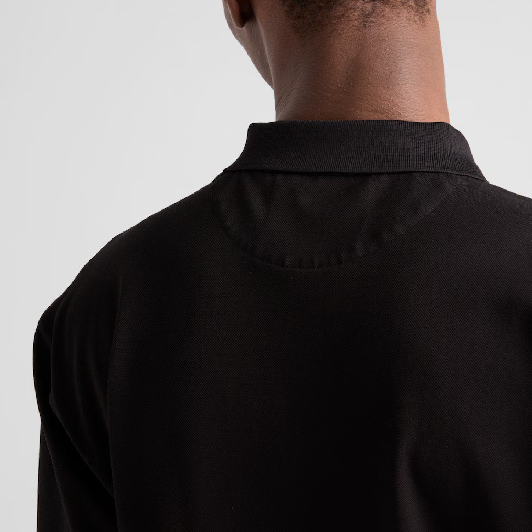 Prada Piqué polo shirt with Re-Nylon details-05