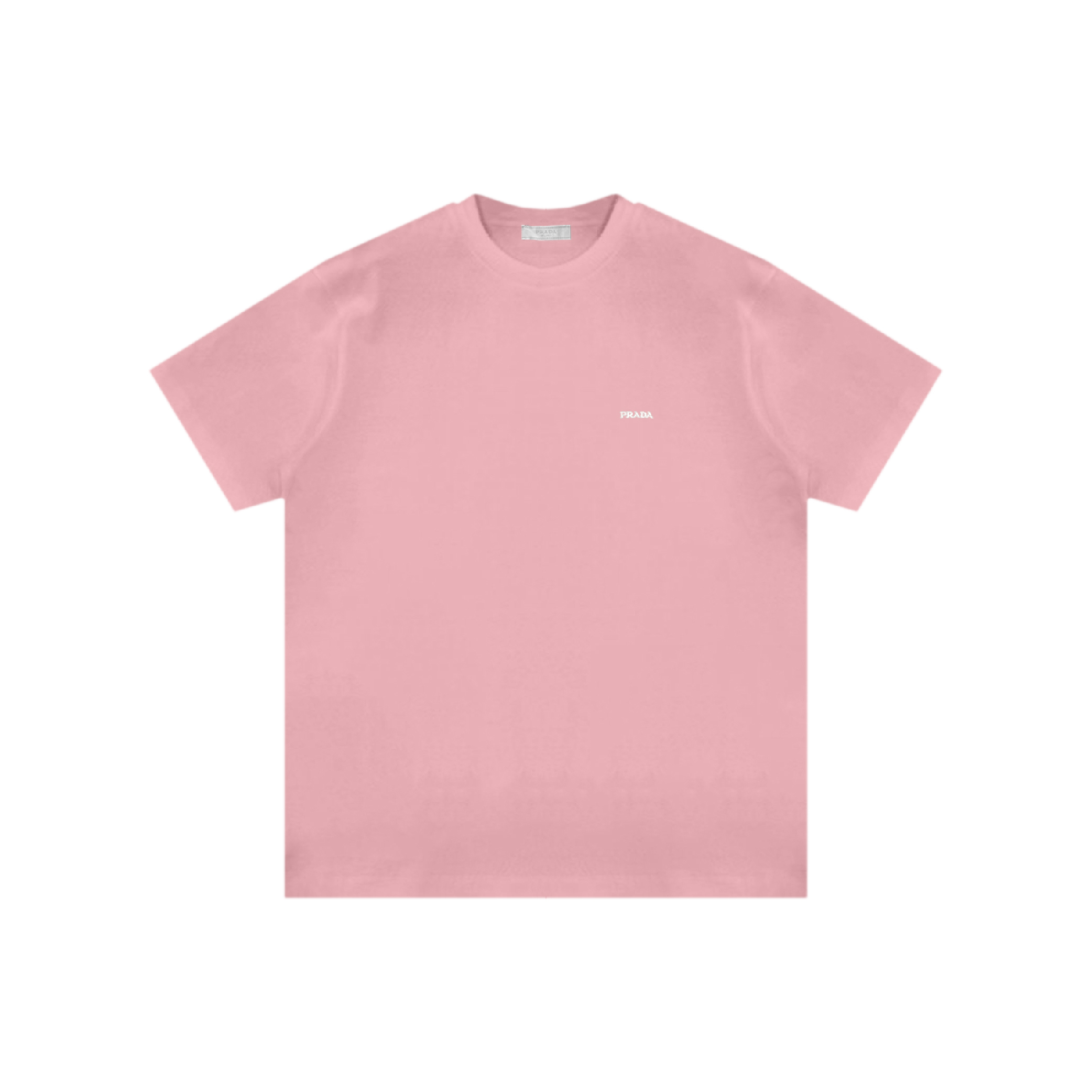 PRADA logo vintage t-shirt pink SS25 新作 ★ Prada Small Embroidered Wording Logo Tee – PFO - Premium