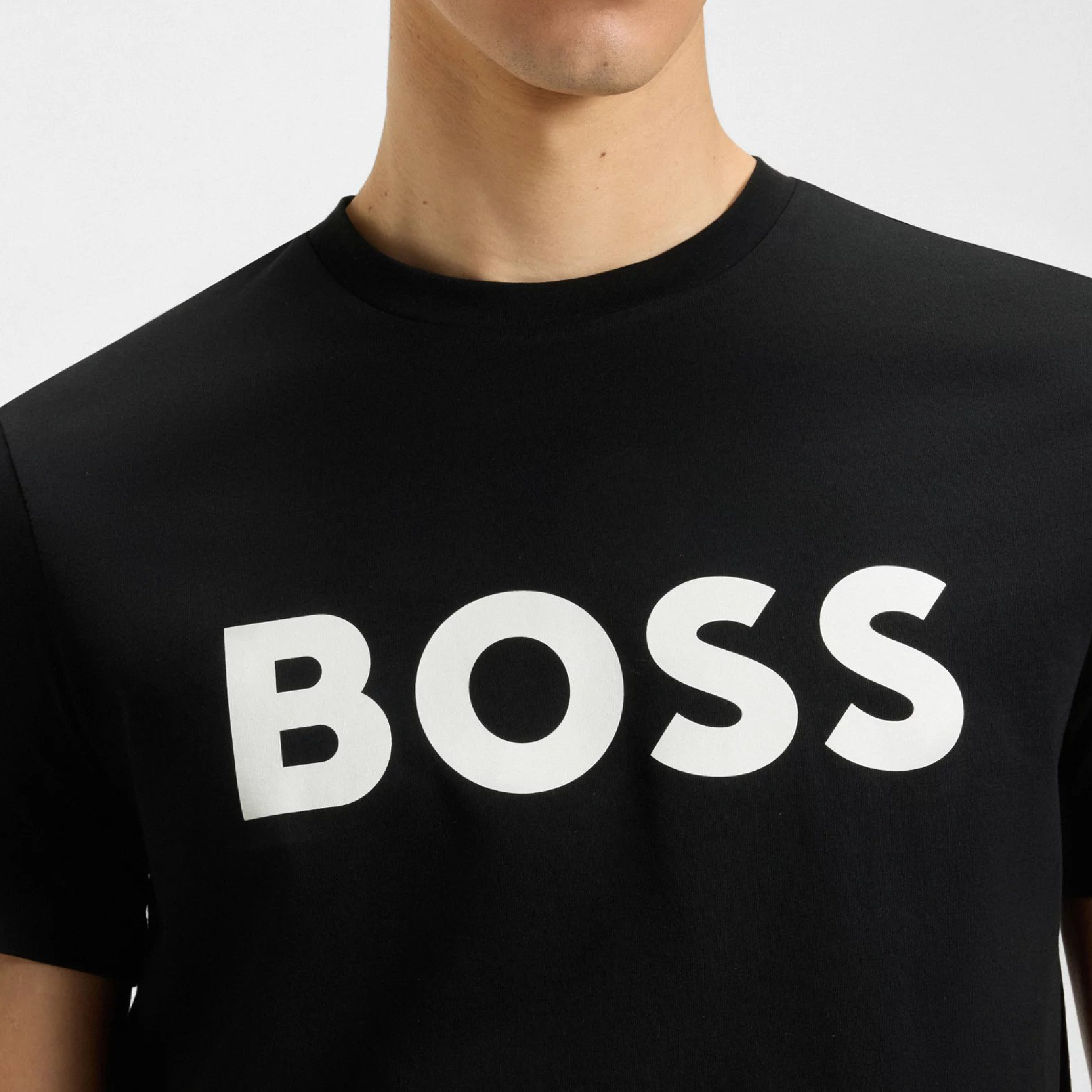 Hugo boss Cotton-jersey T-shirt with rubber-print logo-04