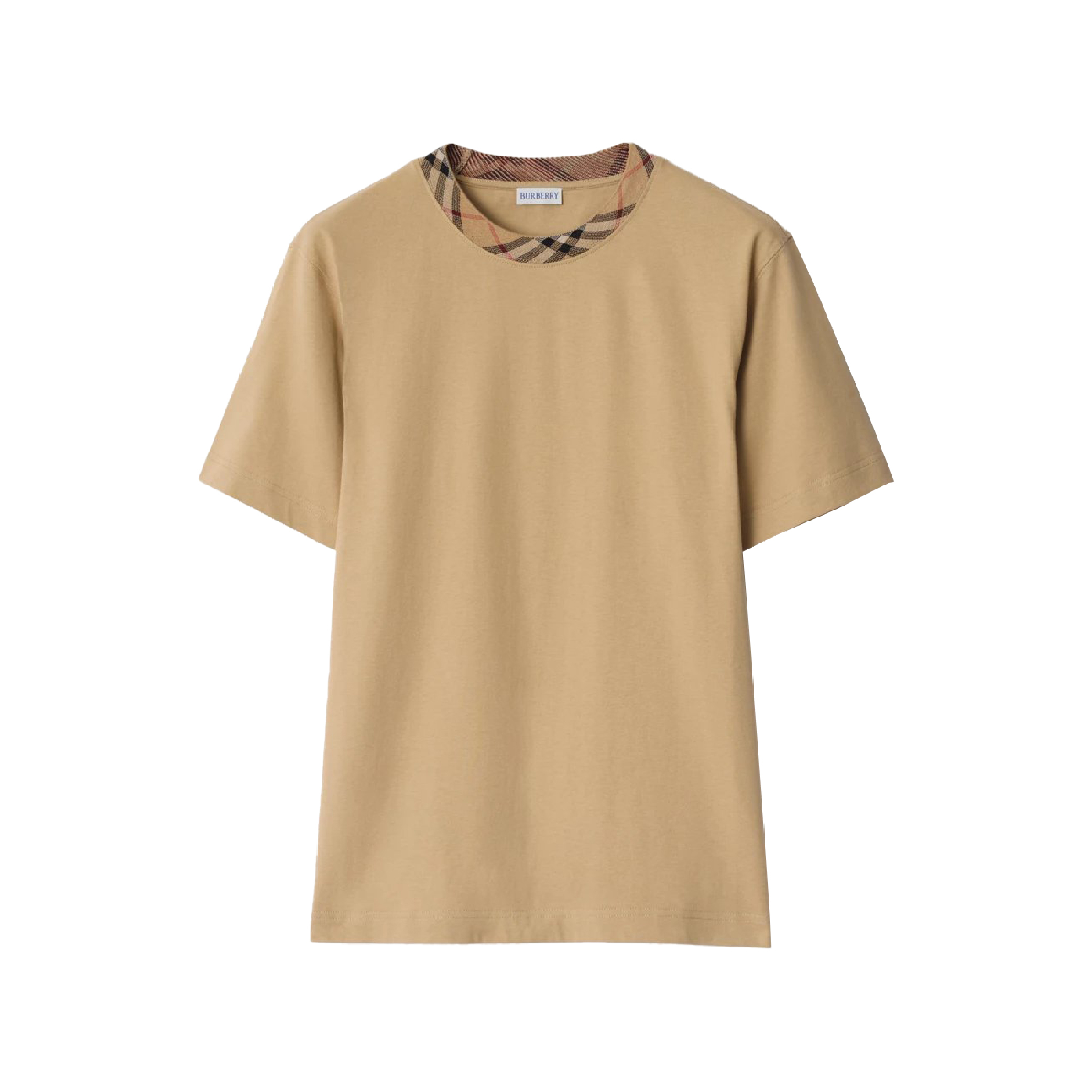 Burberry Check Trim Cotton T-shirt-01