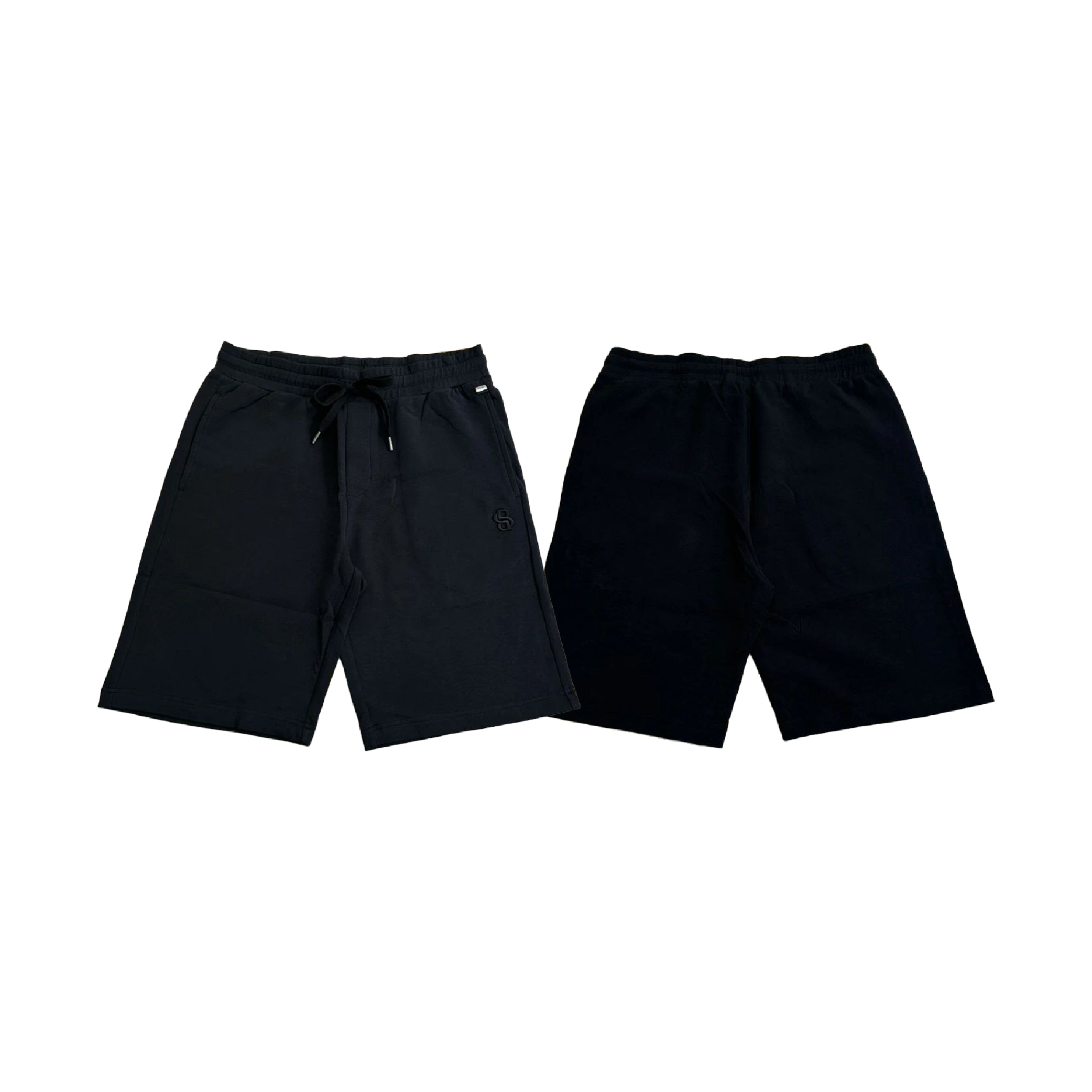 Hugo Boss Interlock B Logo Black Shorts-03