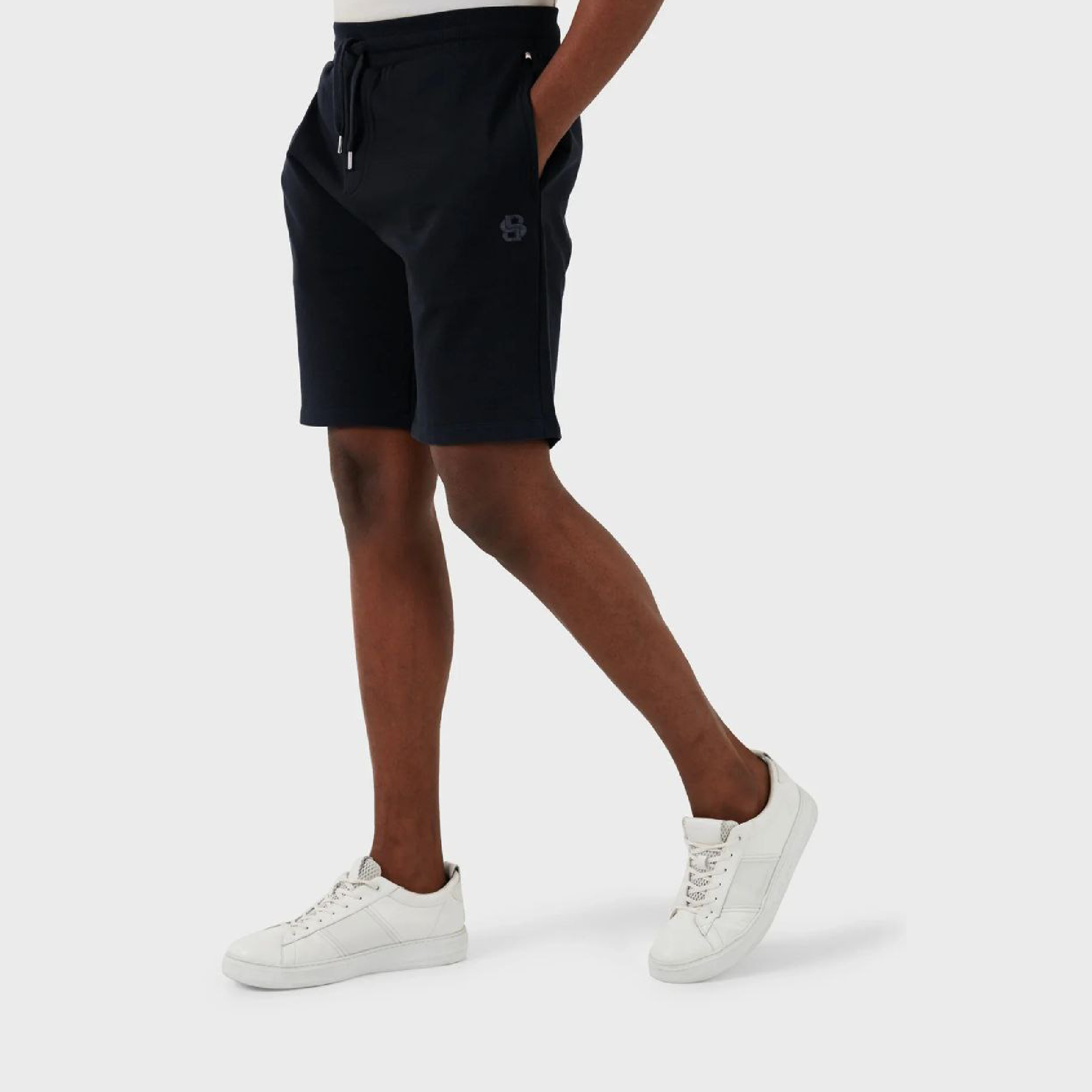Hugo Boss Interlock B Logo Black Shorts-07