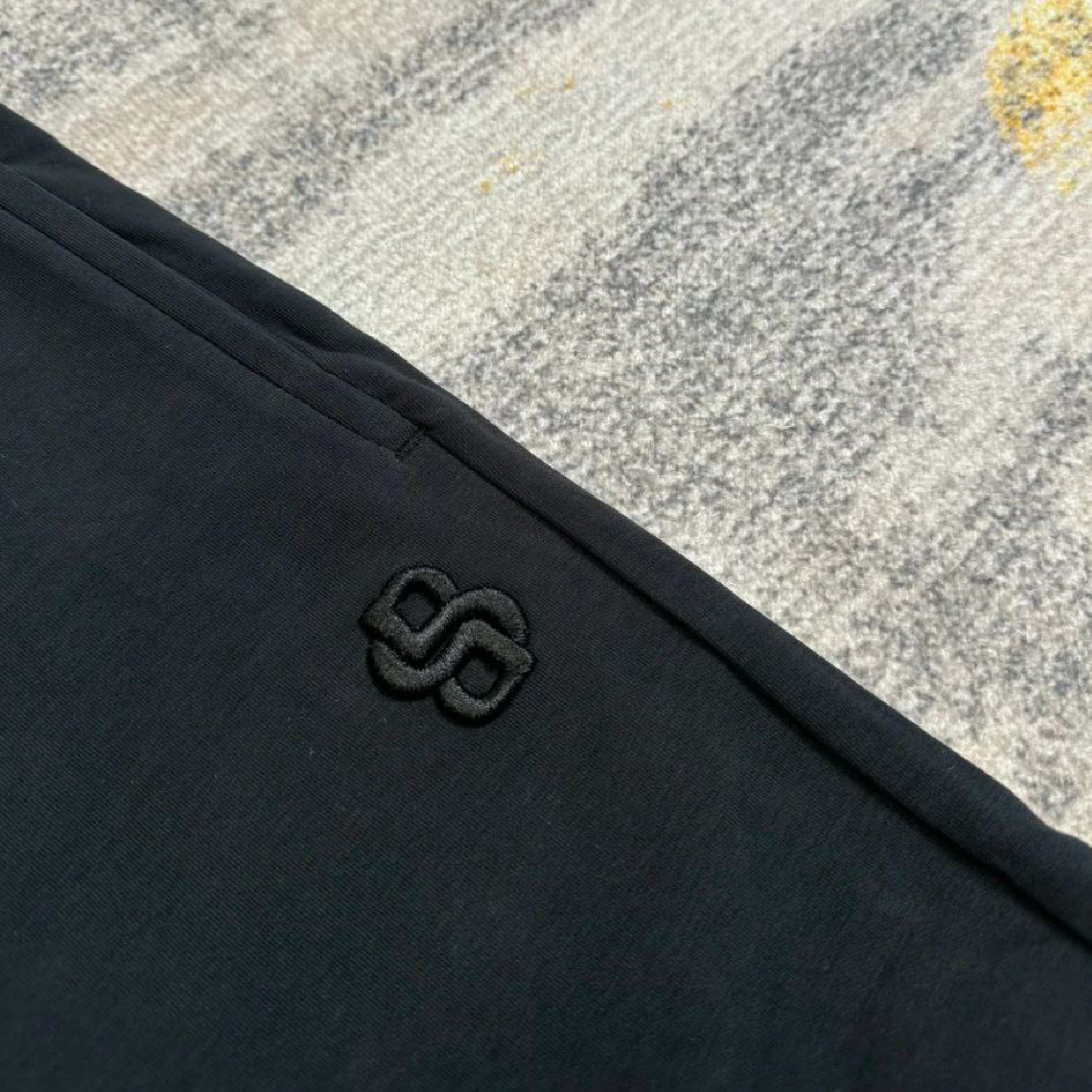 Hugo Boss Interlock B Logo Black Shorts-06